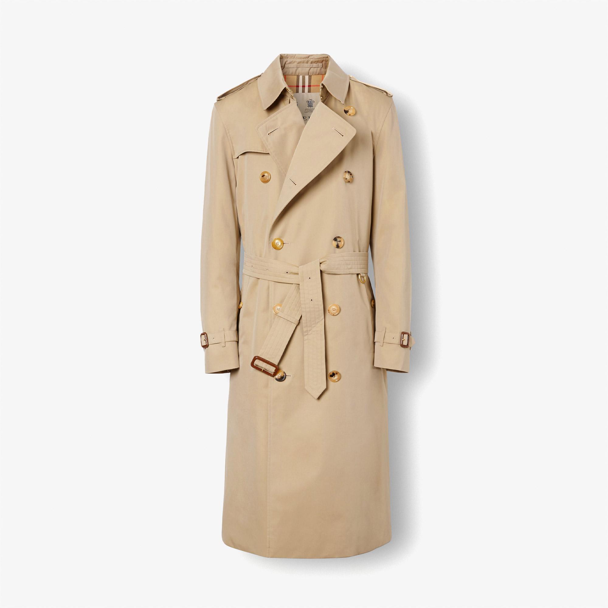 Burberry The Long Kensington Heritage Erkek Bej Trençkot