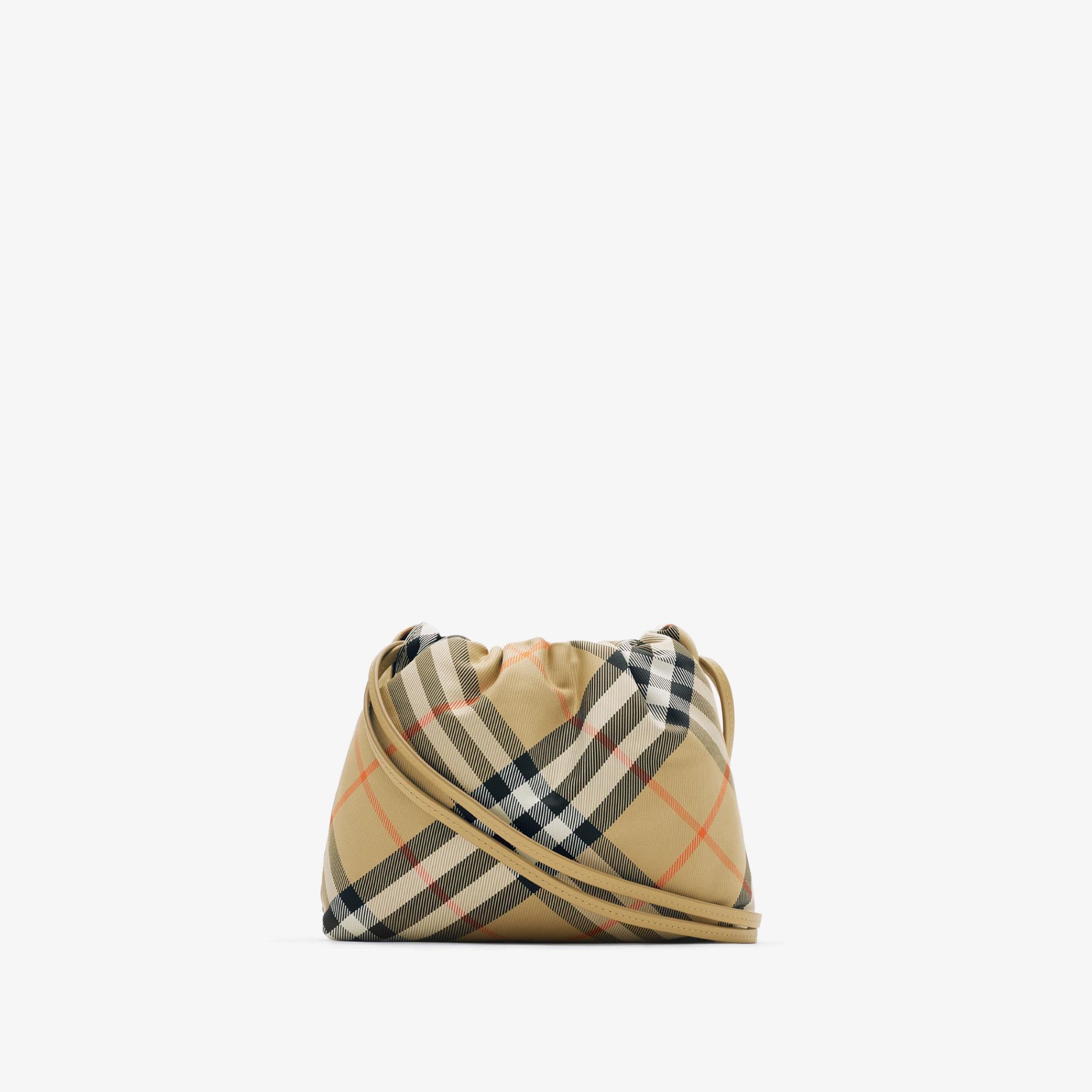 Burberry Drawstring Ck Pouch Çocuk Bej Omuz Çantası