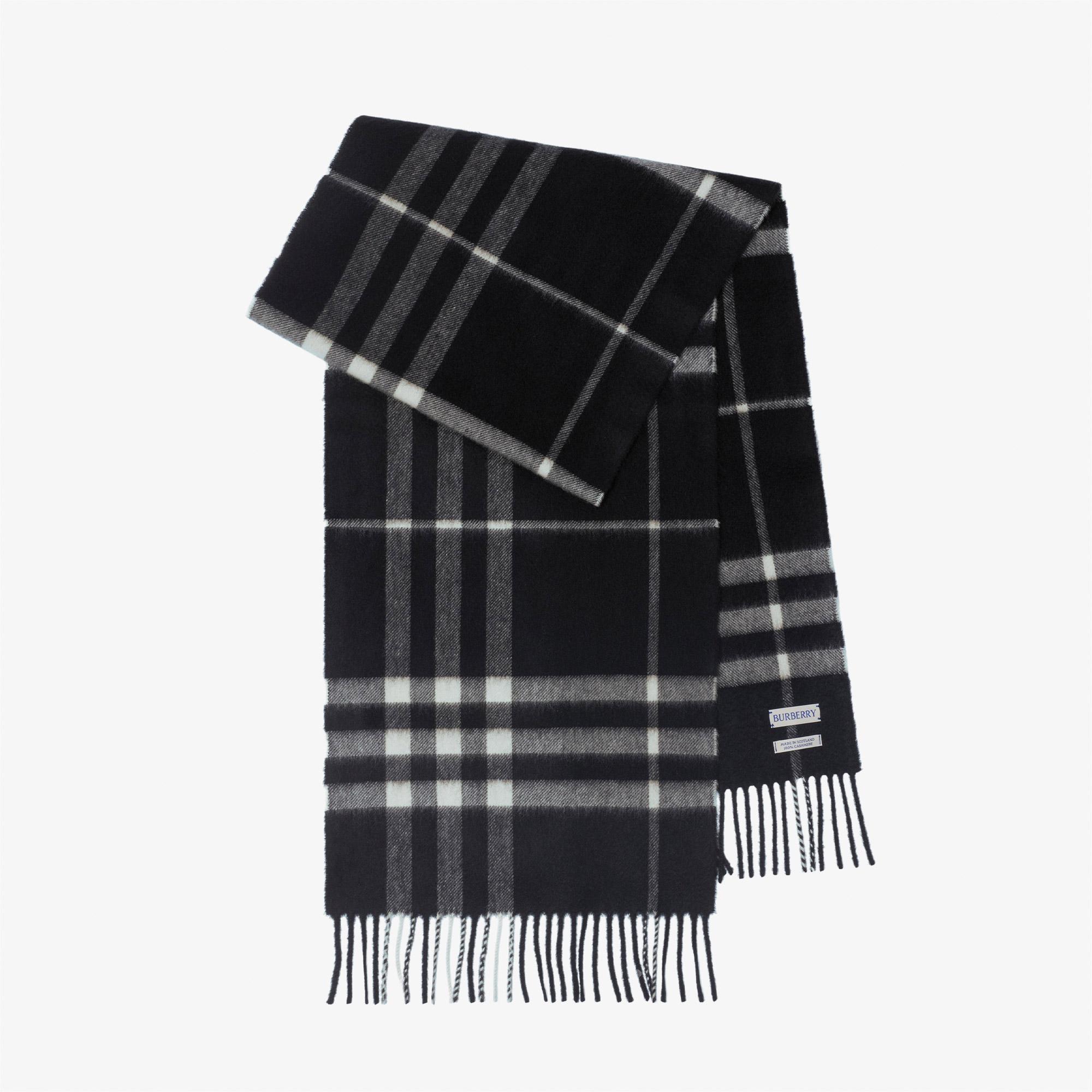Burberry Check Kaşmir Kadın Siyah Atkı