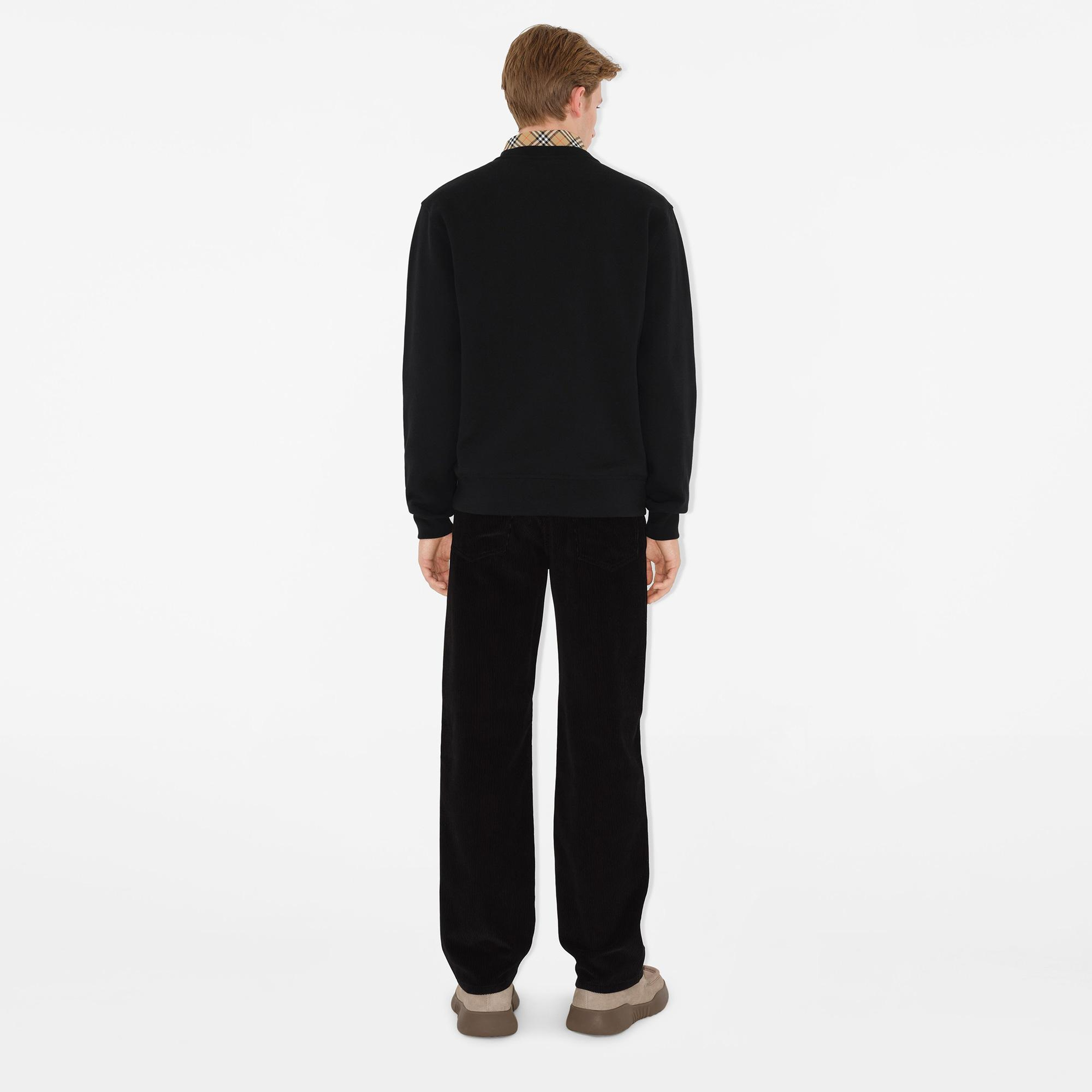 Burberry For Label Cotton Erkek Siyah Sweatshirt