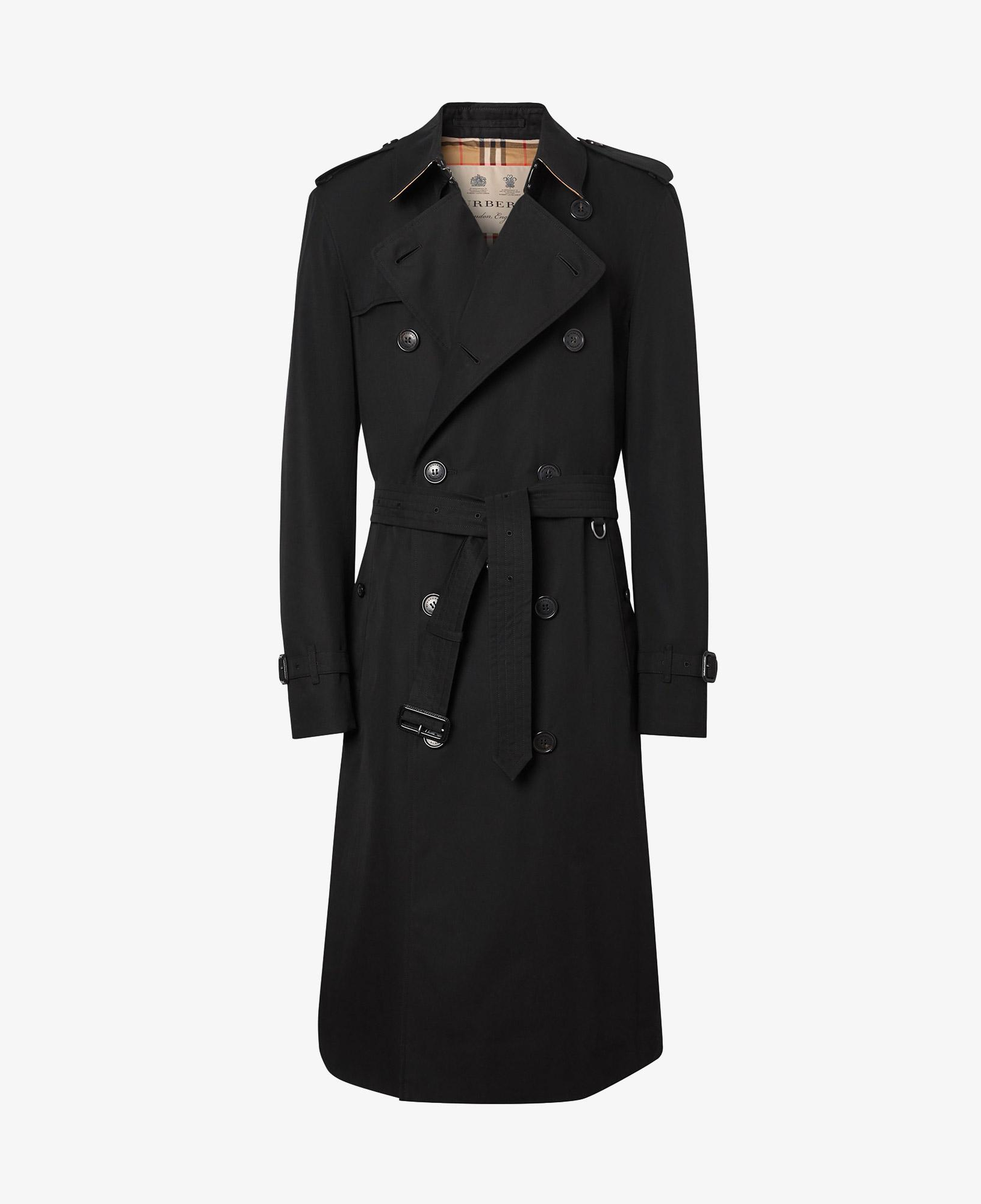 Burberry The Long Chelsea Heritage Erkek Siyah Trençkot