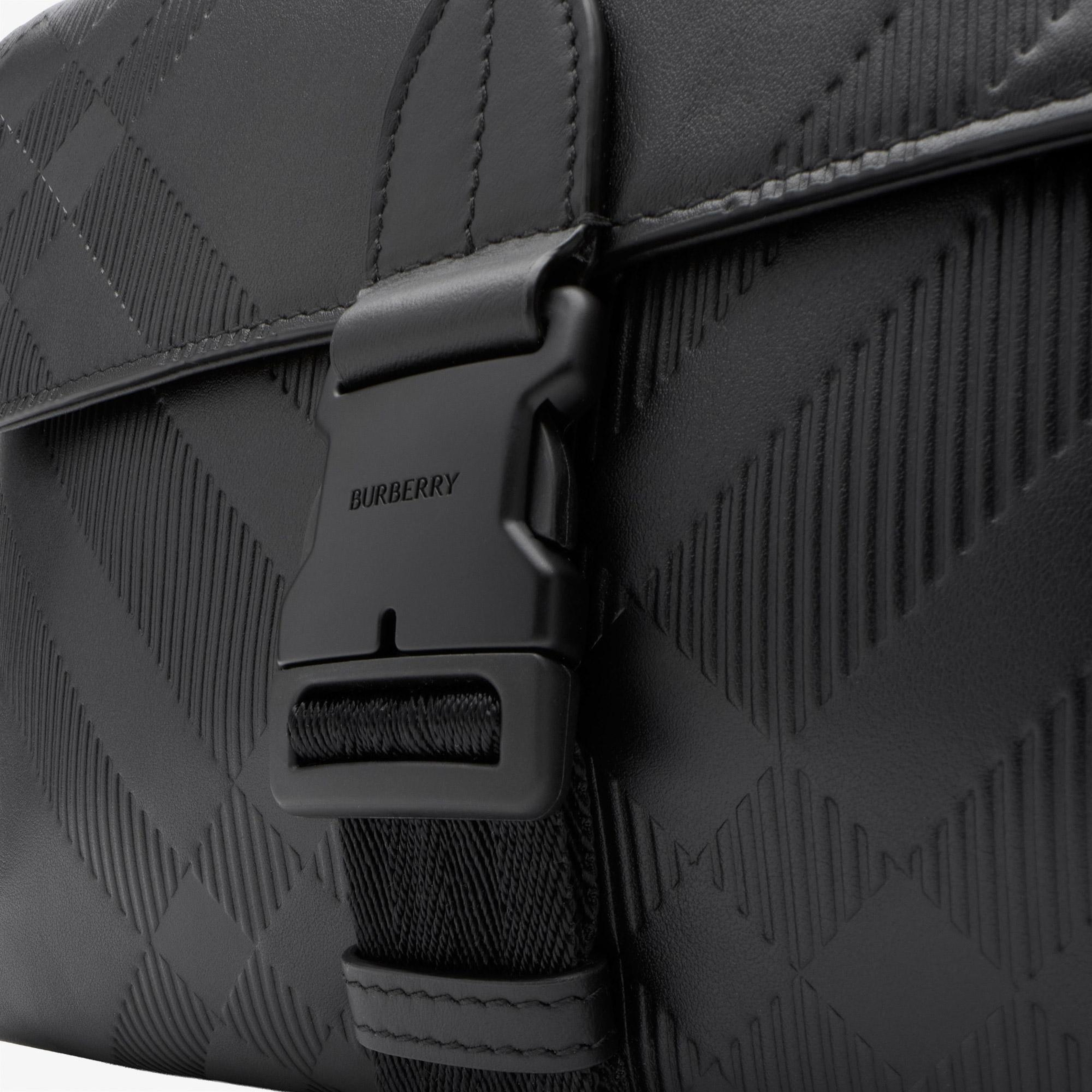 Burberry Buckle Messenger Erkek Siyah Çapraz Çanta