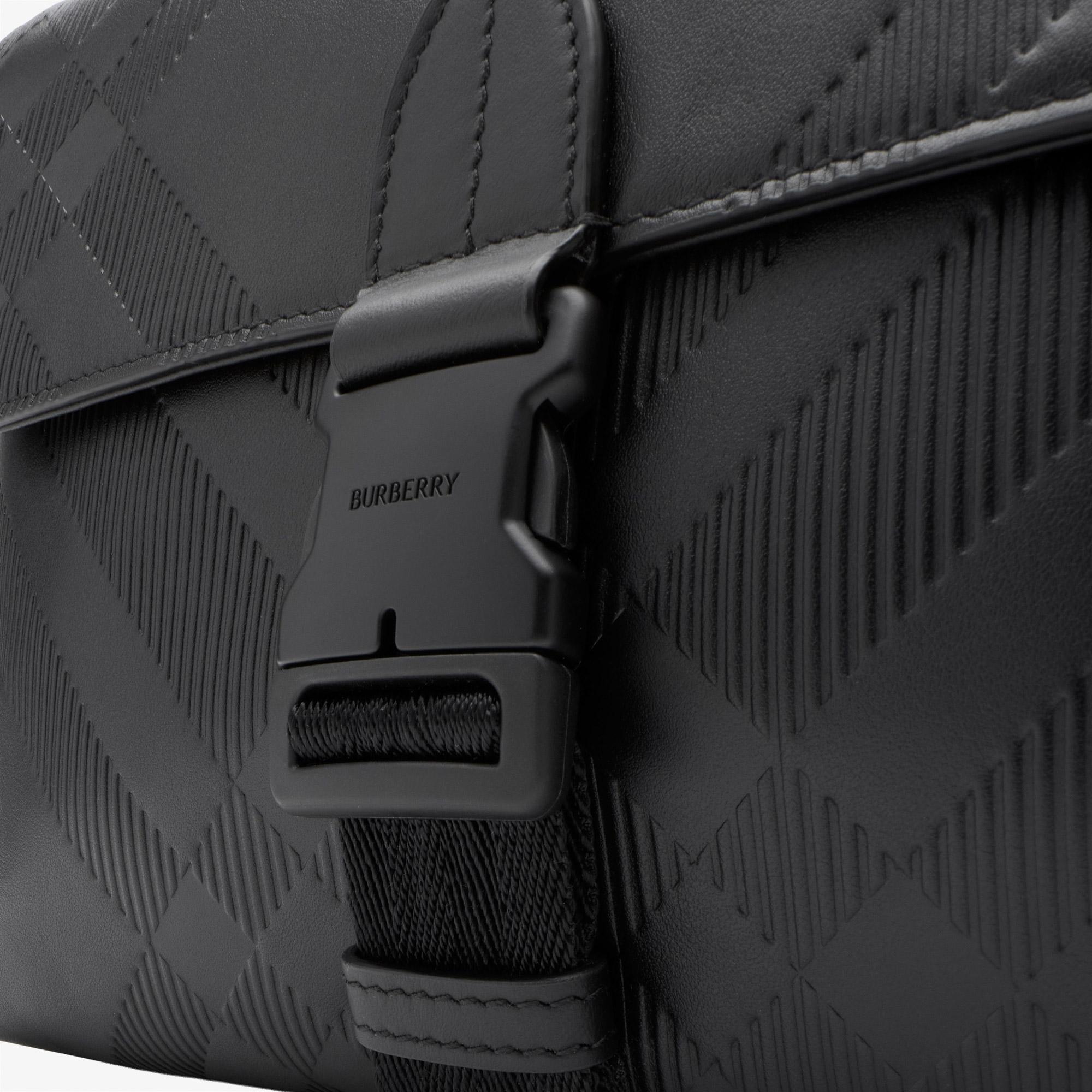 Burberry Buckle Messenger Erkek Siyah Çapraz Çanta