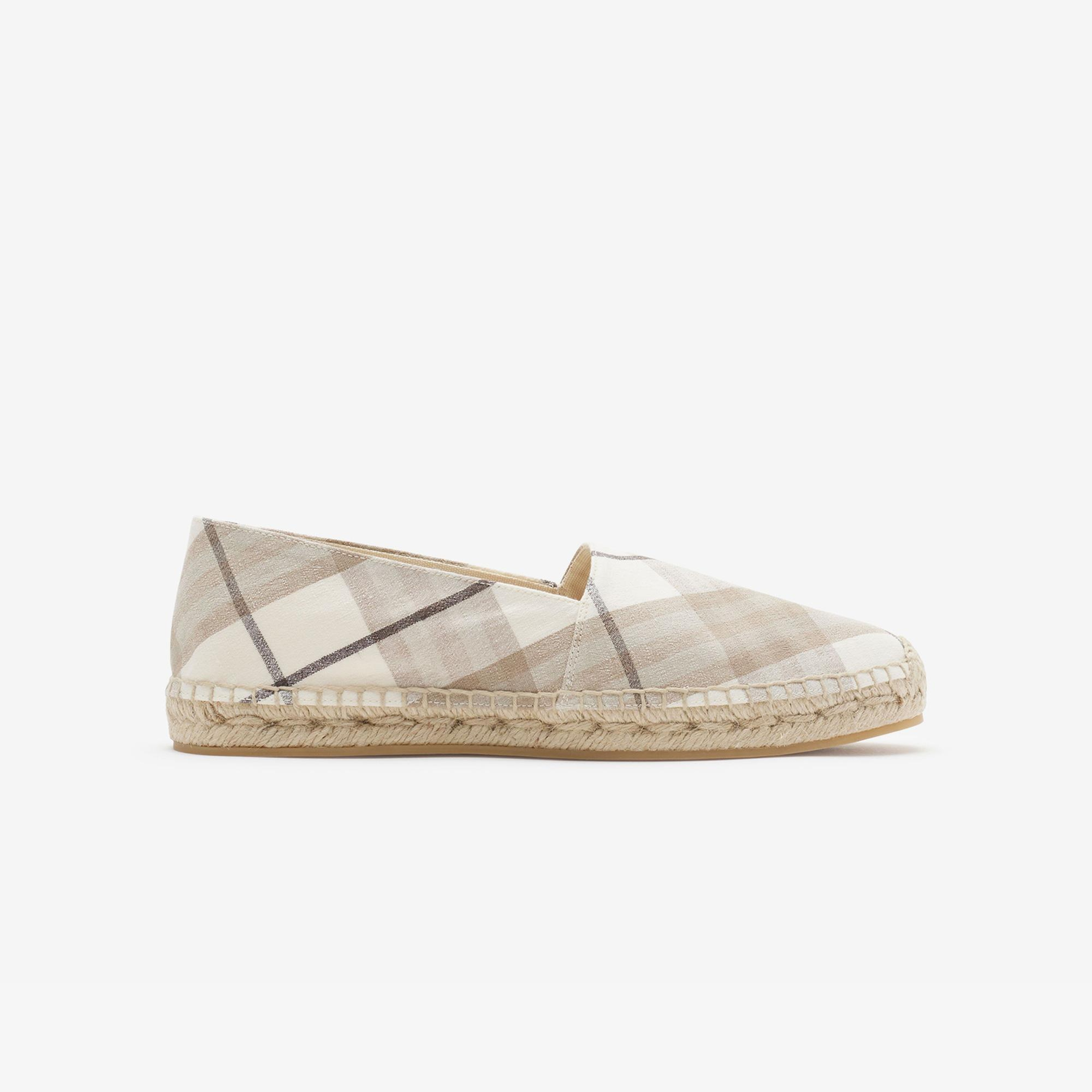 Burberry Mews Kadın Krem Espadril