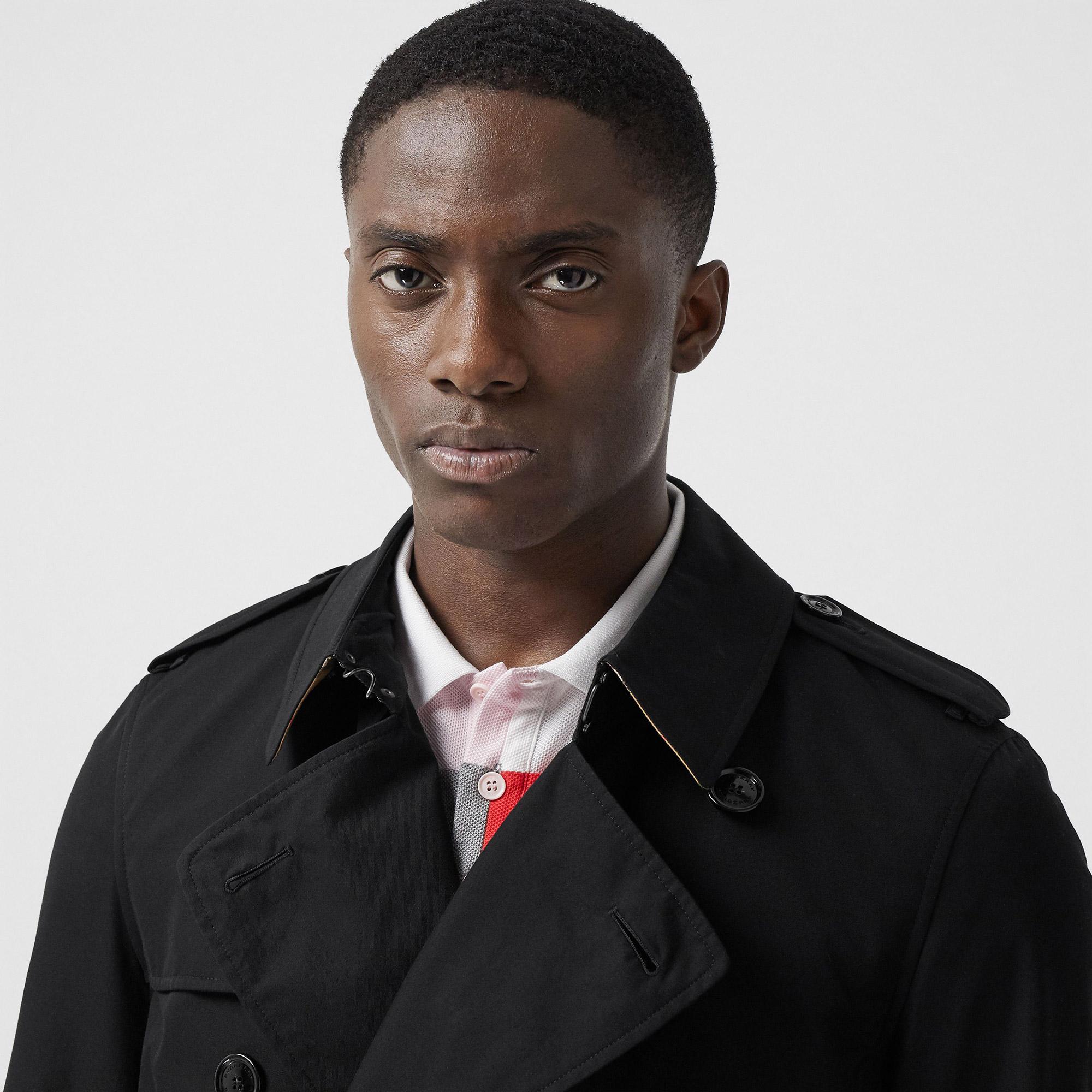 Burberry The Long Chelsea Heritage Erkek Siyah Trençkot