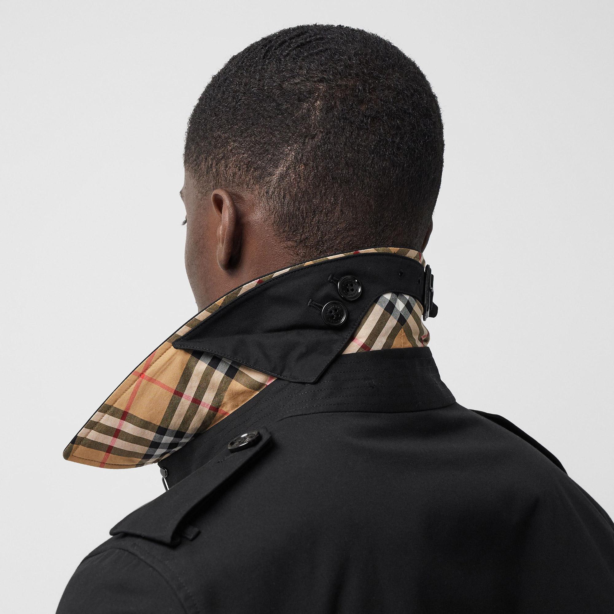 Burberry The Long Chelsea Heritage Erkek Siyah Trençkot