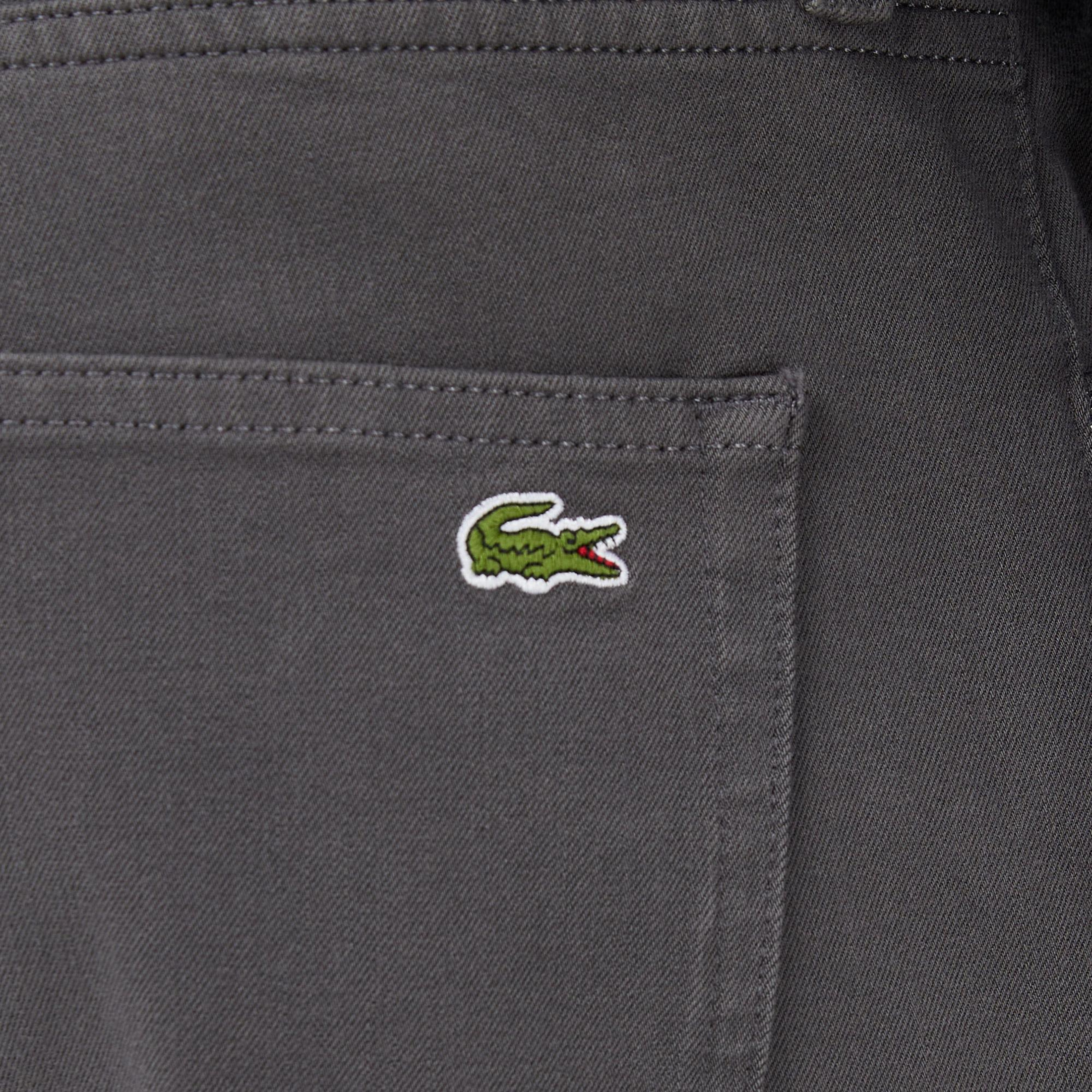 Lacoste Erkek Regular Fit Gri Jean Pantolon