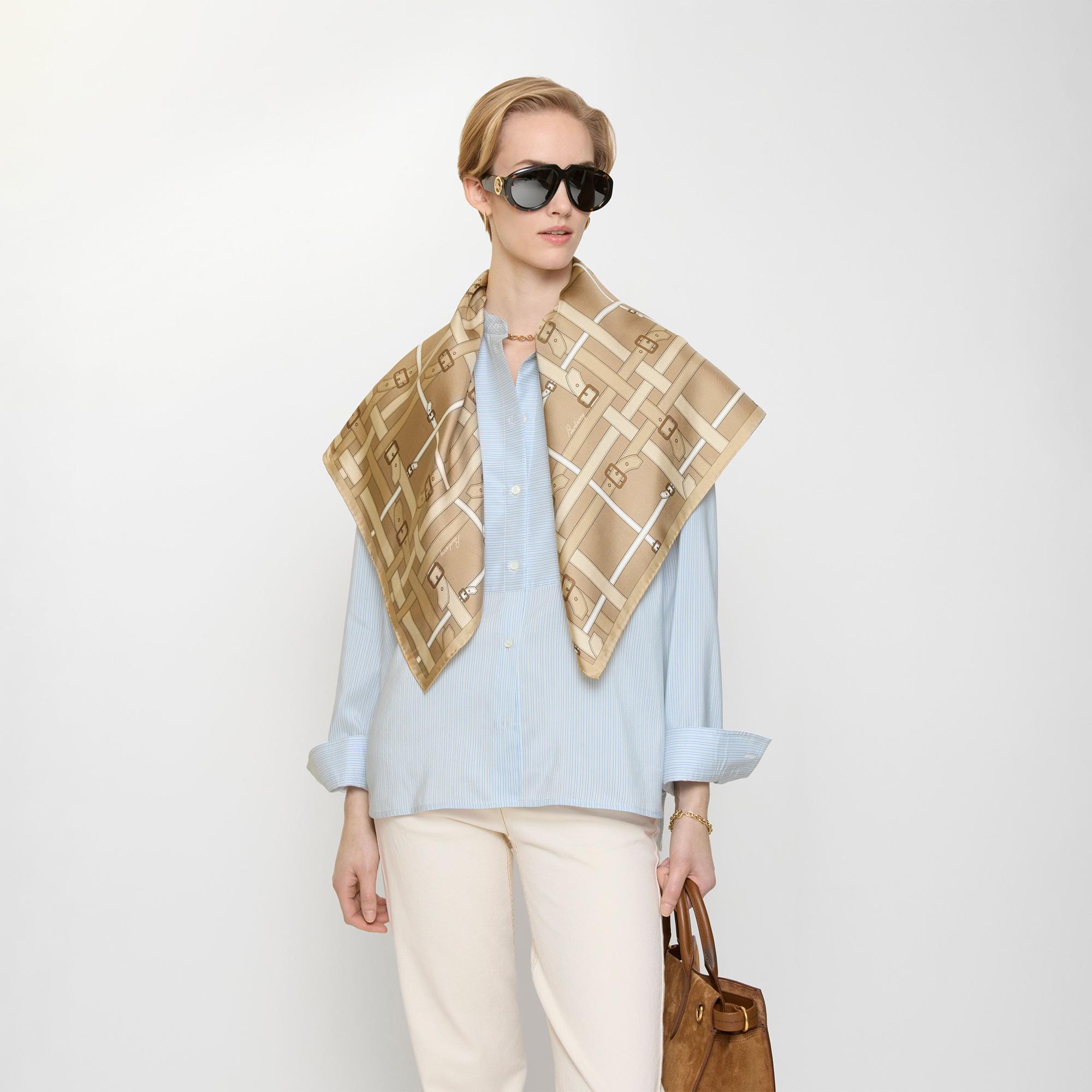 Burberry Lattıce Kadın Bej Eşarp