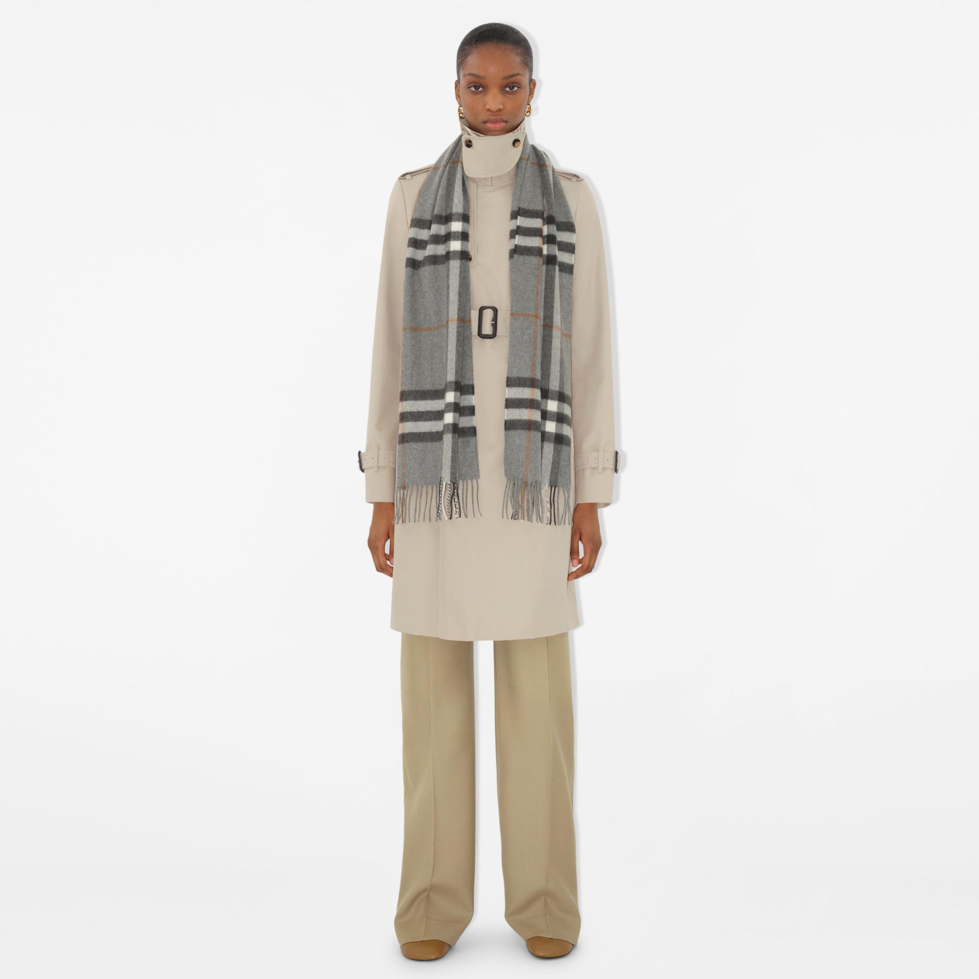 Burberry Check Kaşmir Kadın Gri Atkı