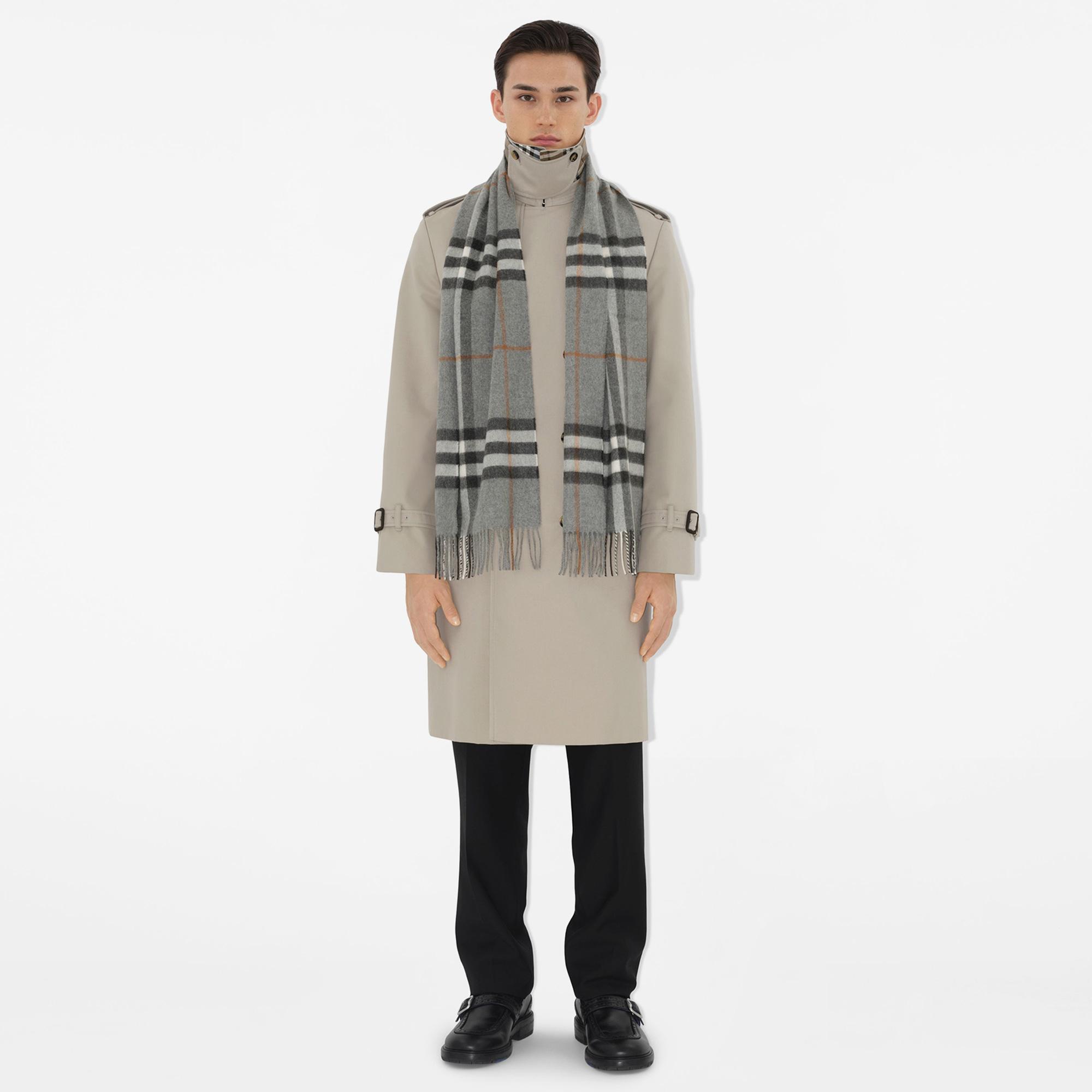 Burberry Check Kaşmir Kadın Gri Atkı