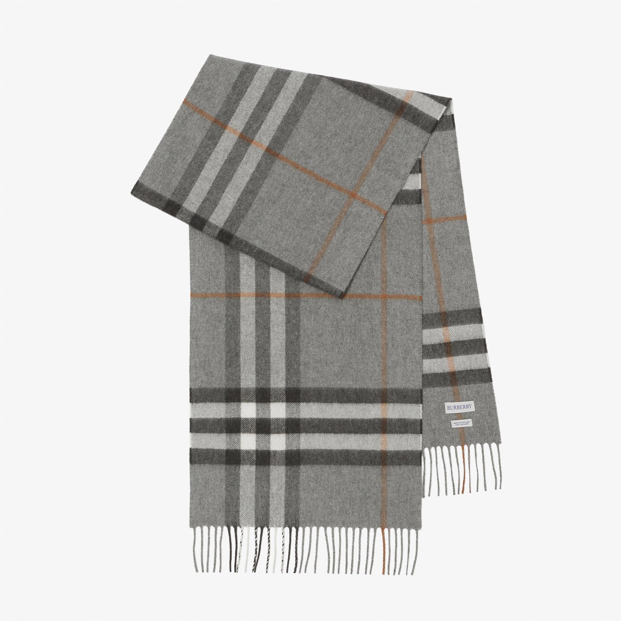 Burberry Check Kaşmir Kadın Gri Atkı
