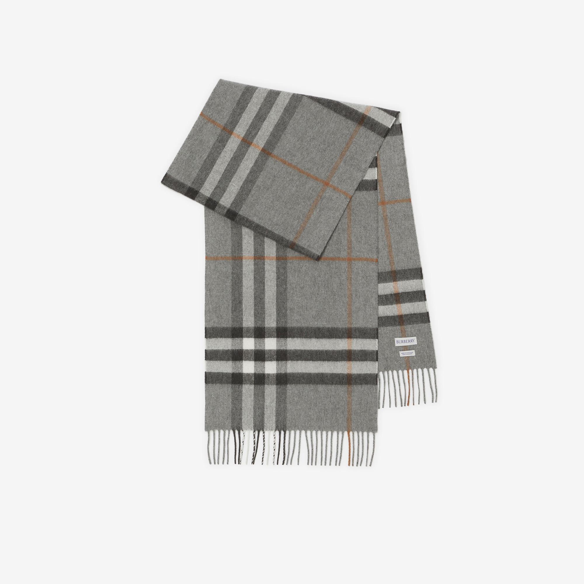 Burberry Check Kaşmir Kadın Gri Atkı