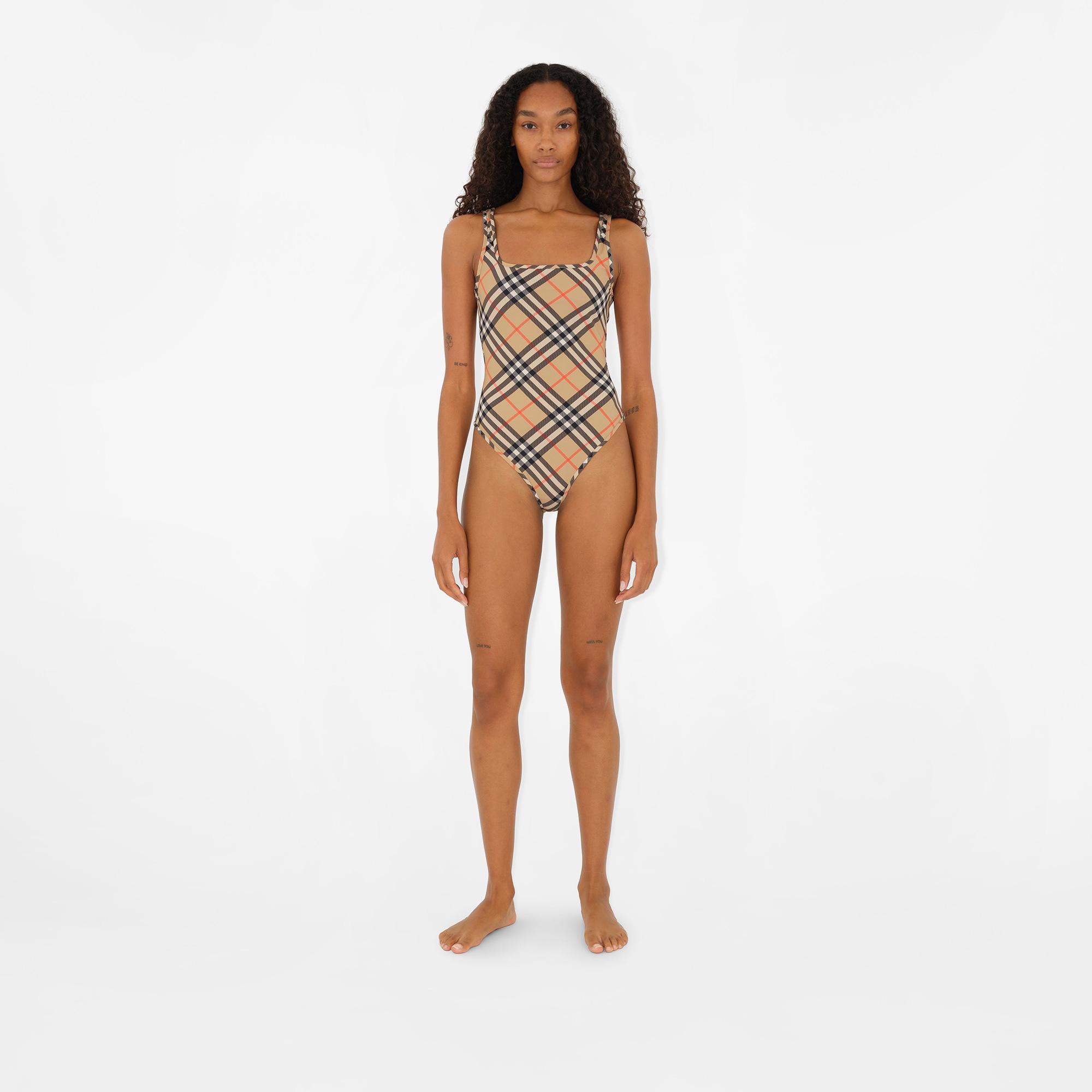 Burberry Check Kadın Bej Mayo