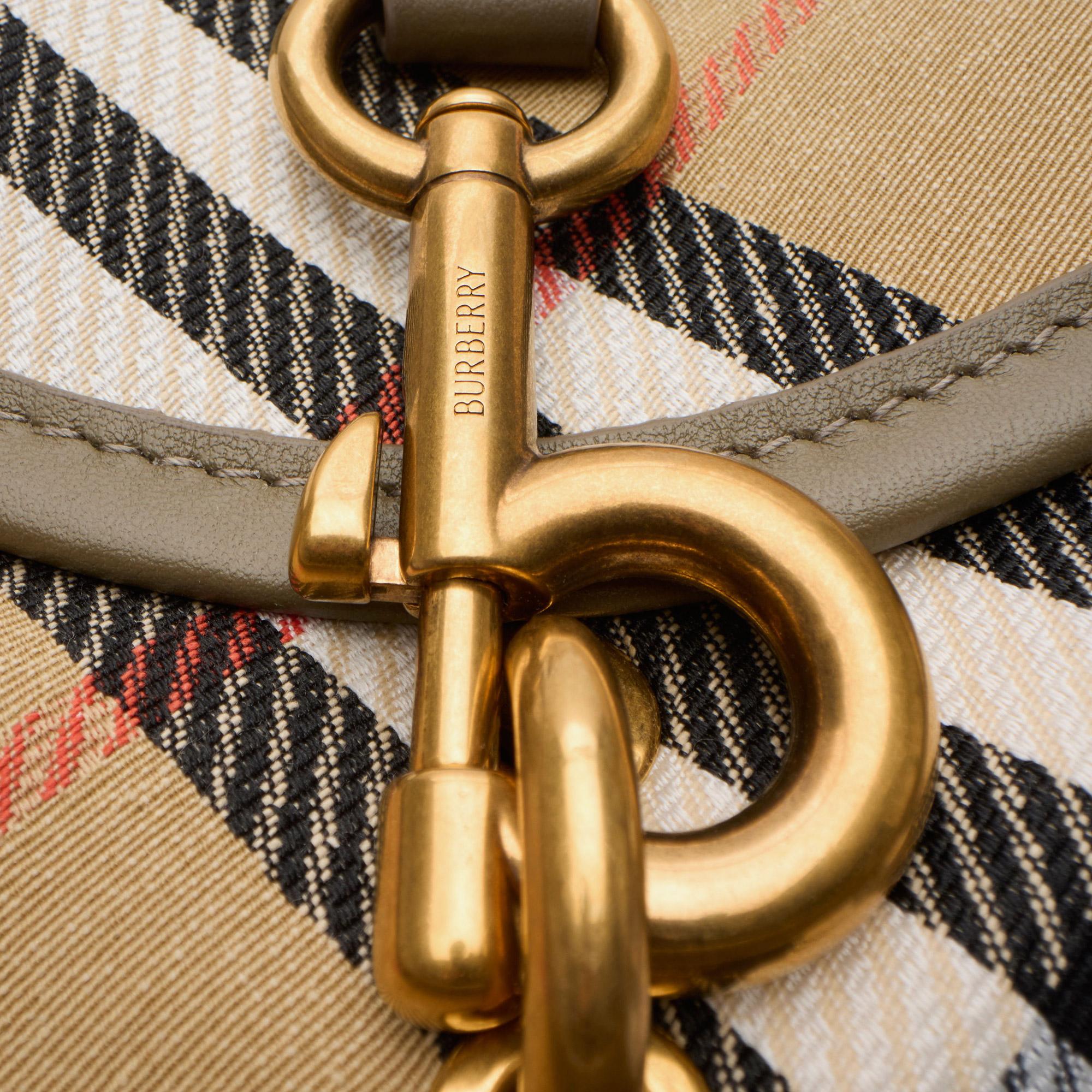 Burberry B Clıp Messenger Kadın Bej Çapraz Çanta