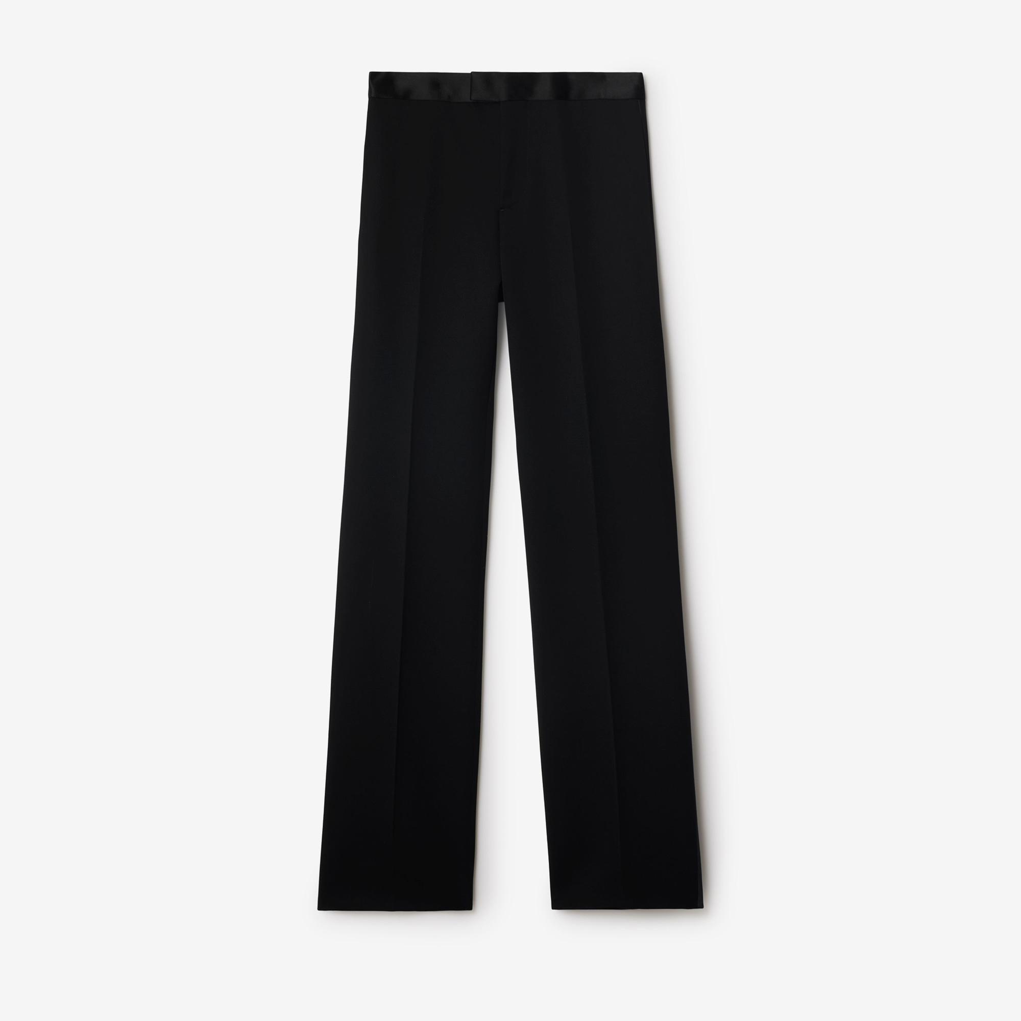 Burberry Wool Tuxedo Kadın Siyah Pantolon