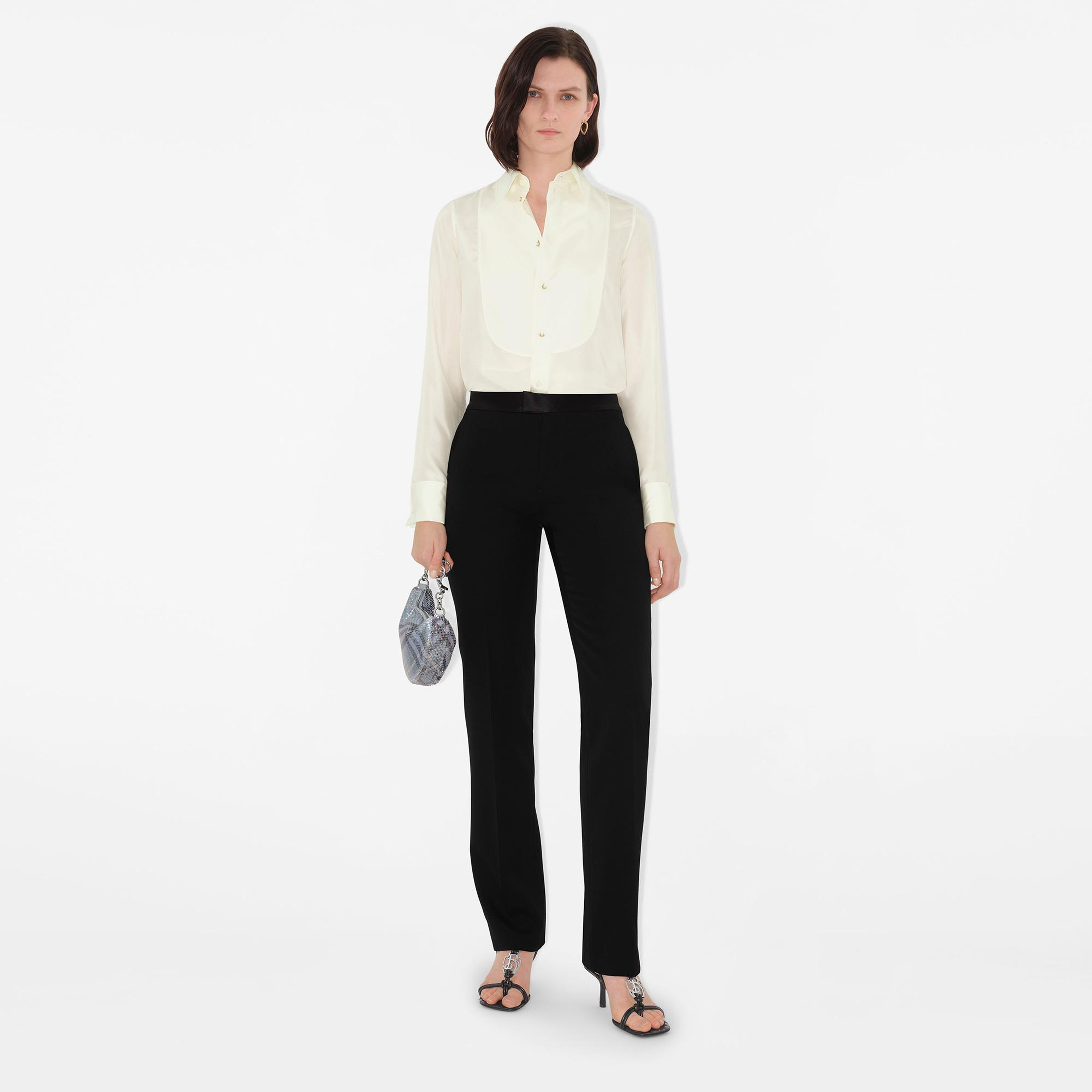 Burberry Wool Tuxedo Kadın Siyah Pantolon