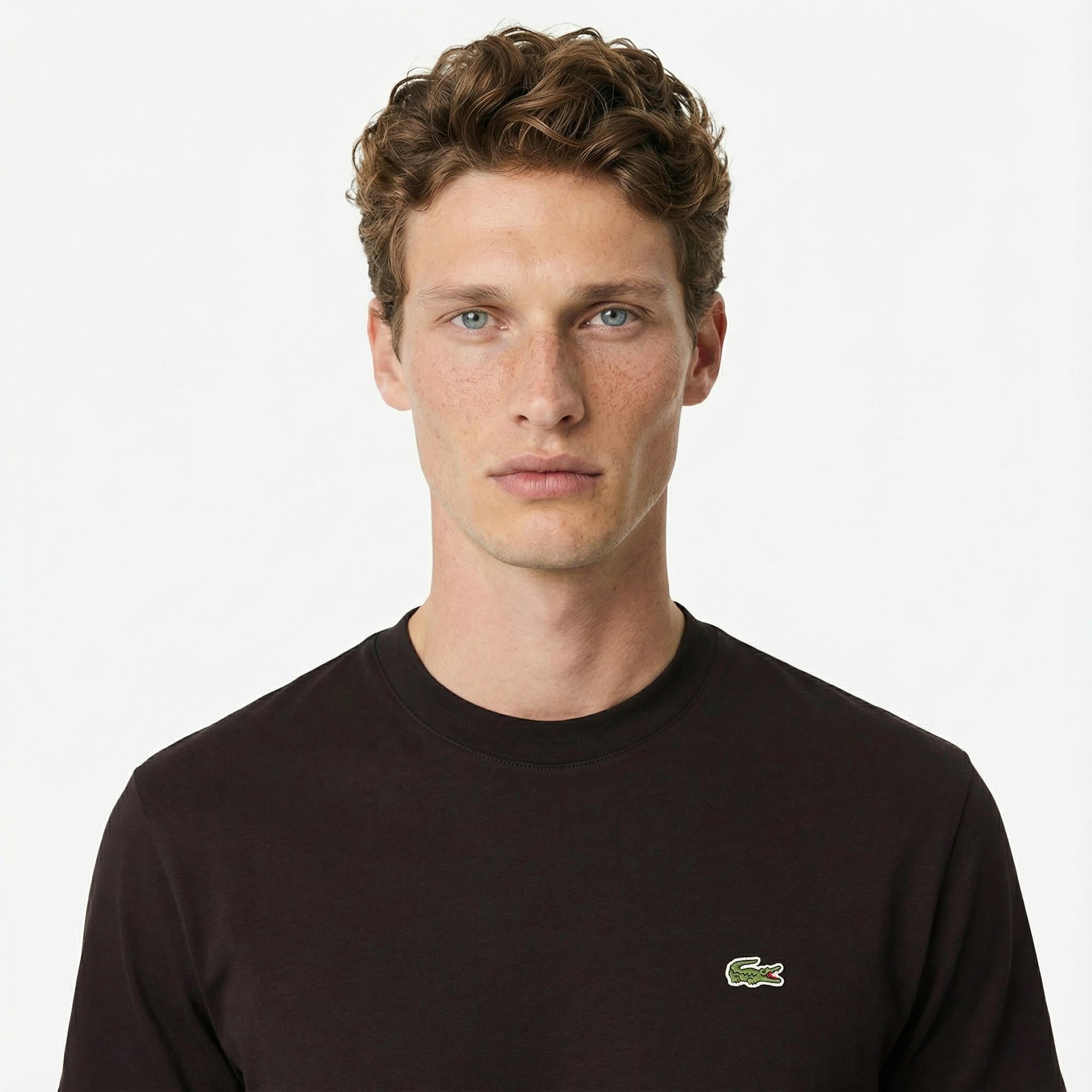 Lacoste Erkek Classic Fit Bisiklet Yaka Kahverengi T-Shirt