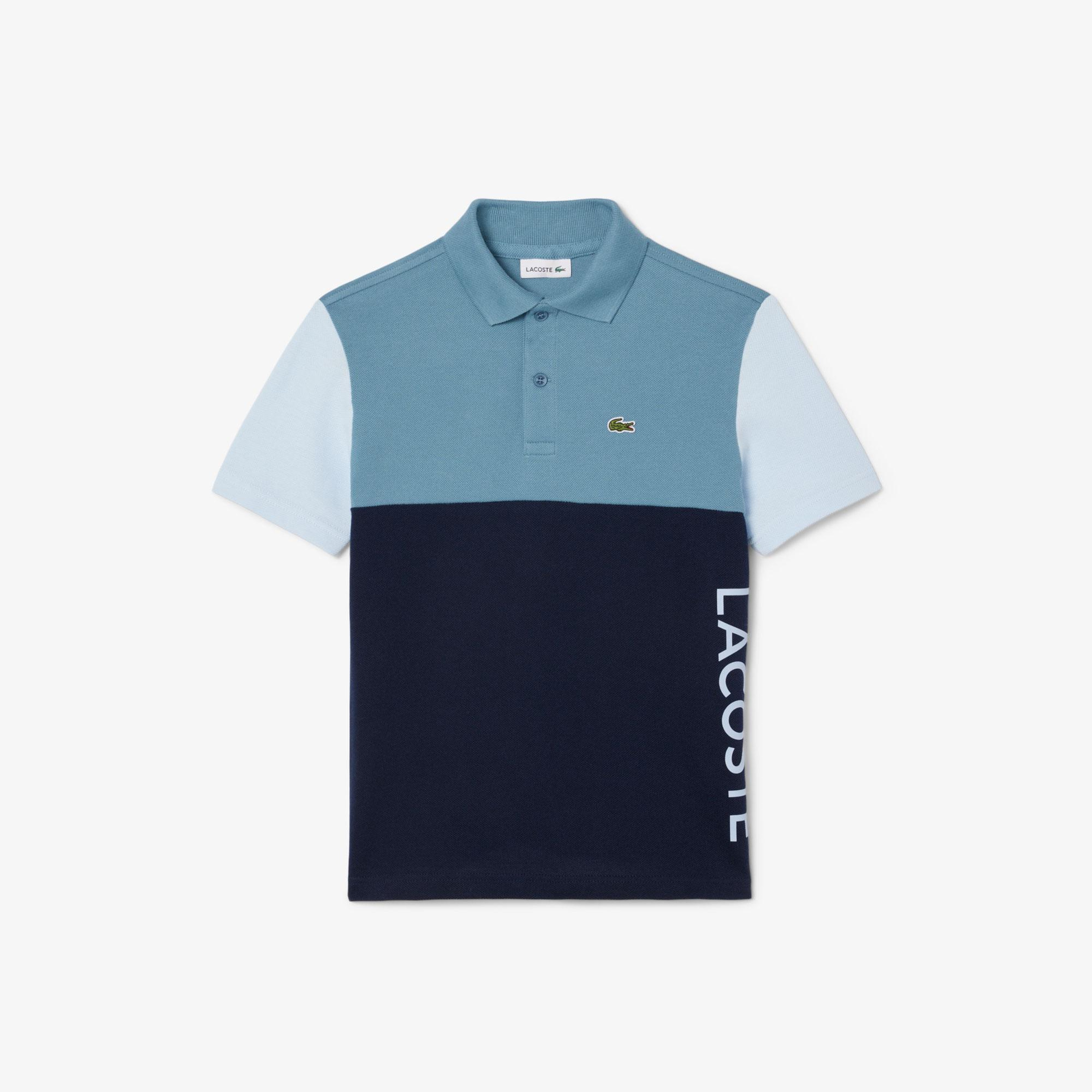 Lacoste Çocuk Renk Bloklu Lacivert Polo