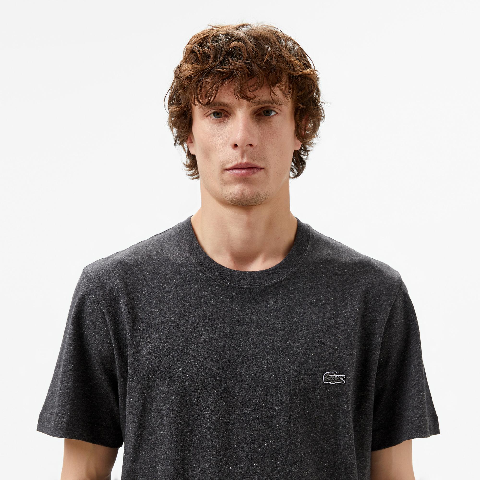 Lacoste Erkek Regular Fit Bisiklet Yaka Koyu Gri T-Shirt