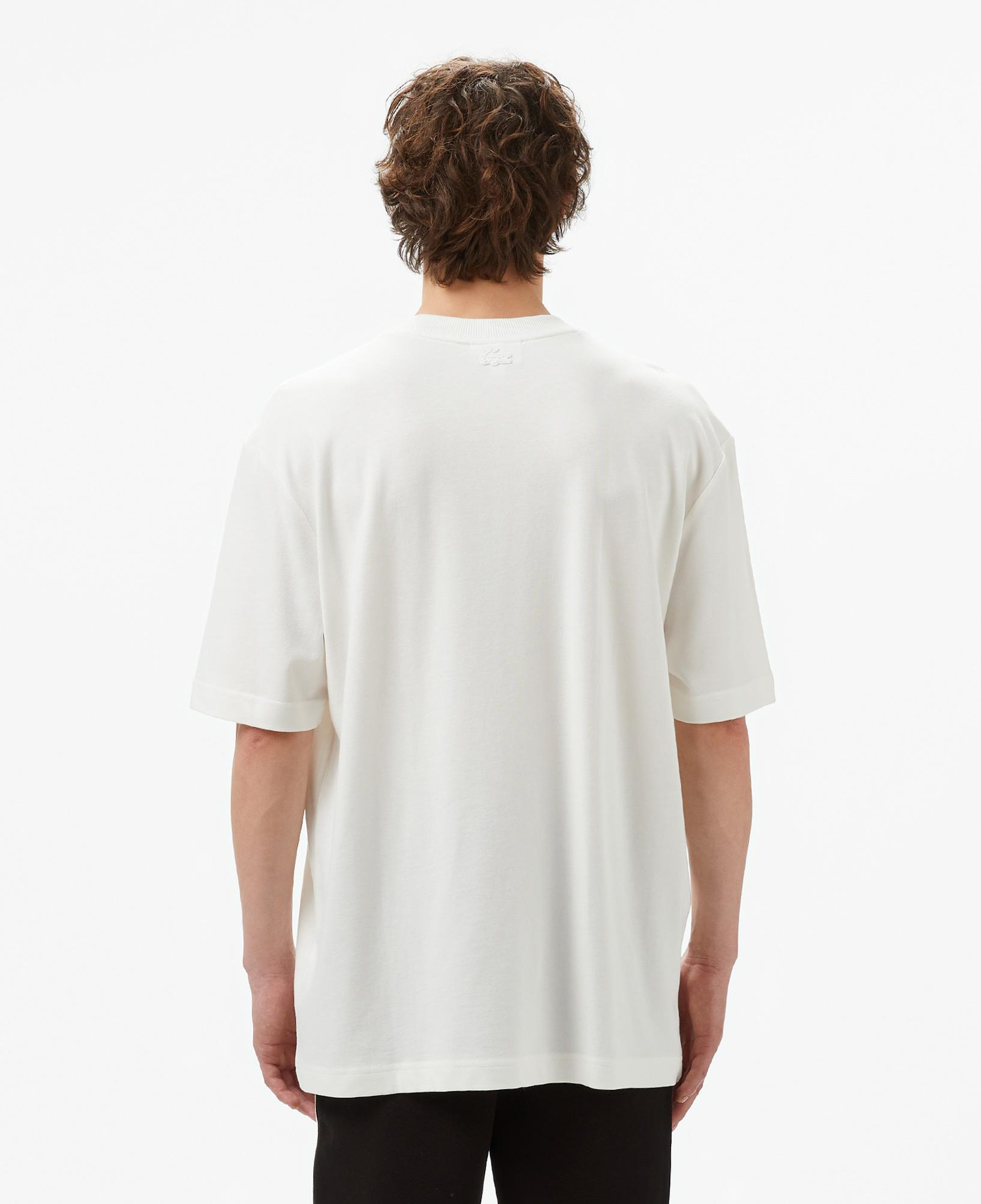 Lacoste Erkek Regular Fit Bisiklet Yaka Baskılı Beyaz T-Shirt