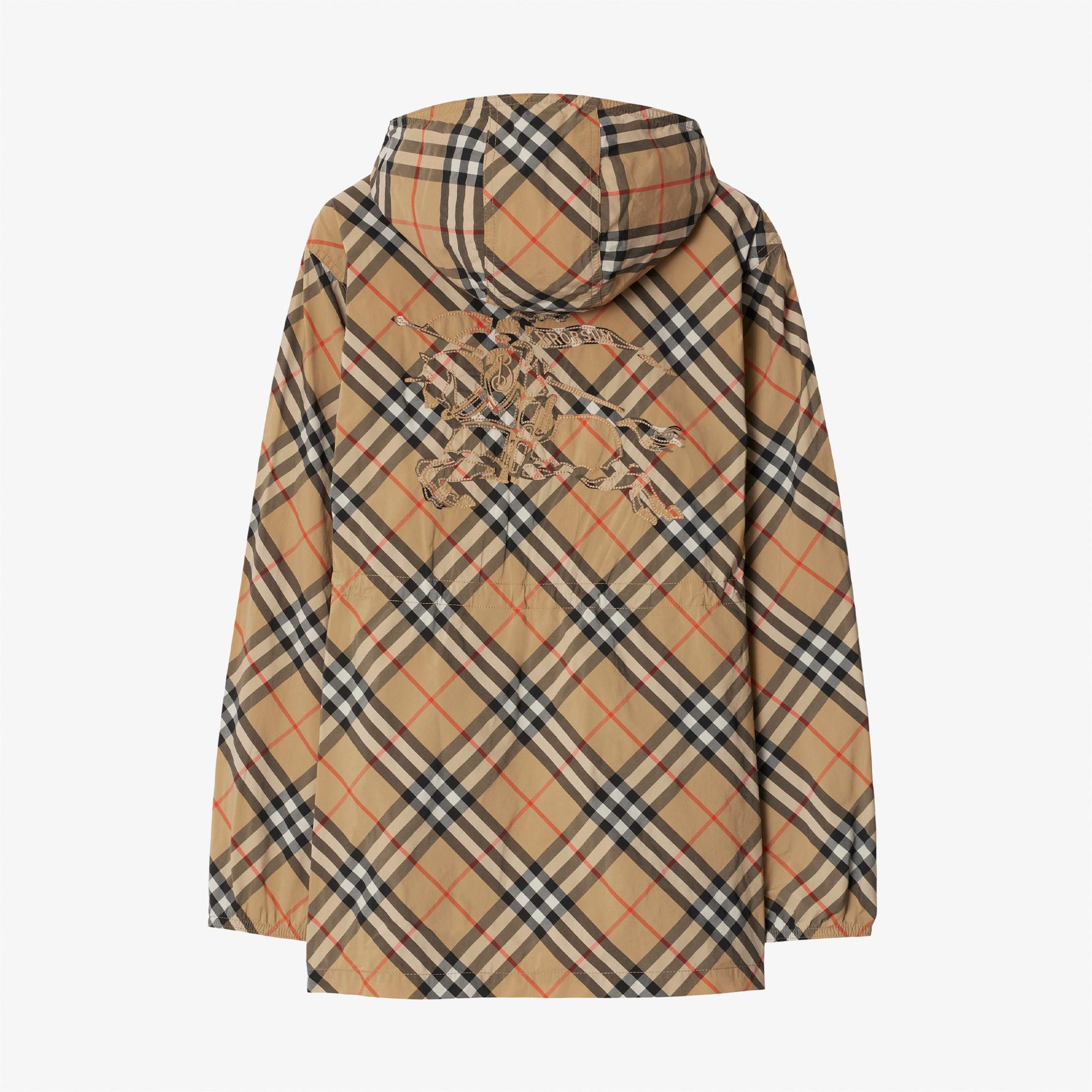 Burberry Check Nylon Kadın Bej Ceket