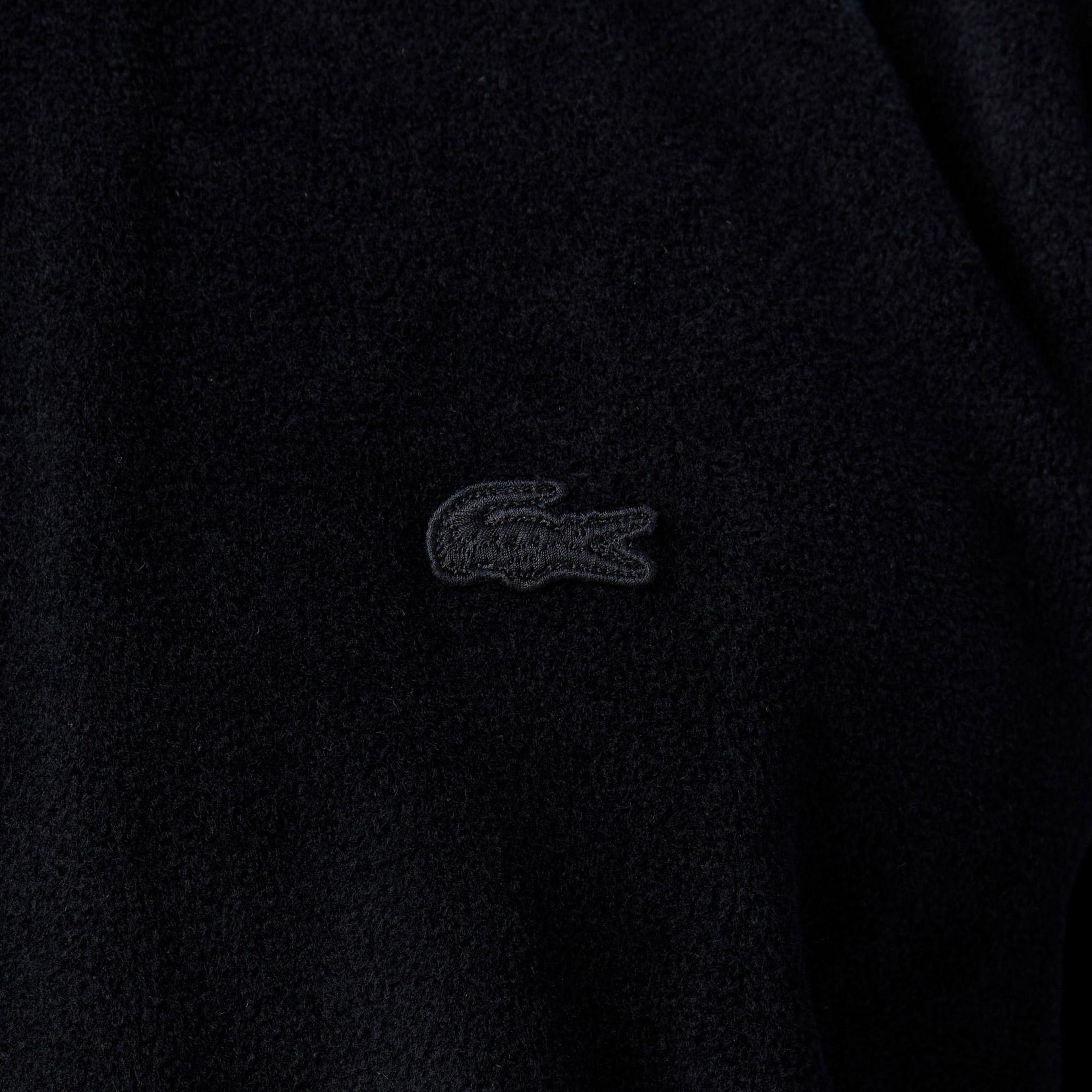 Lacoste Erkek Loose Fit Fermuarlı Siyah Sweatshirt