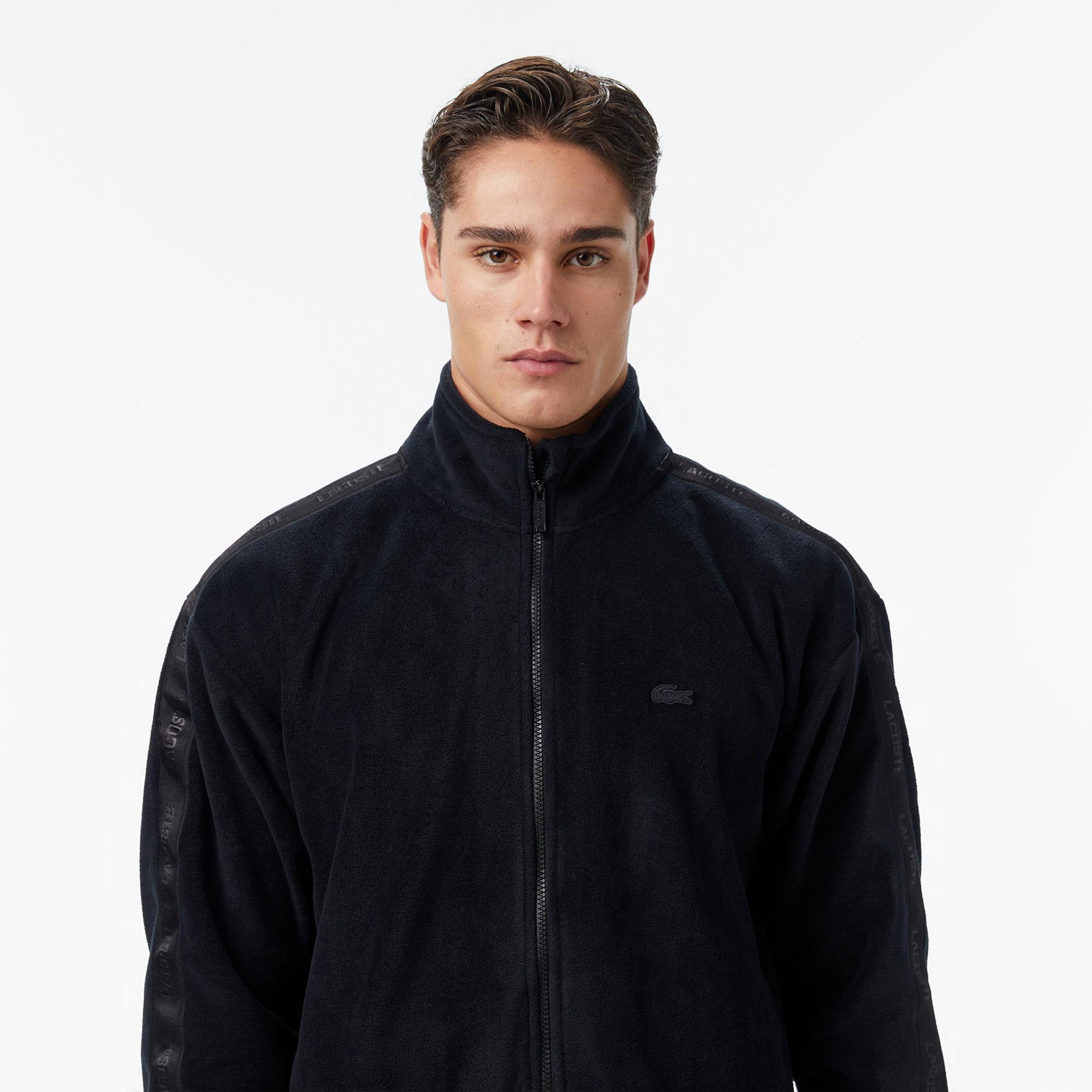 Lacoste Erkek Loose Fit Fermuarlı Siyah Sweatshirt