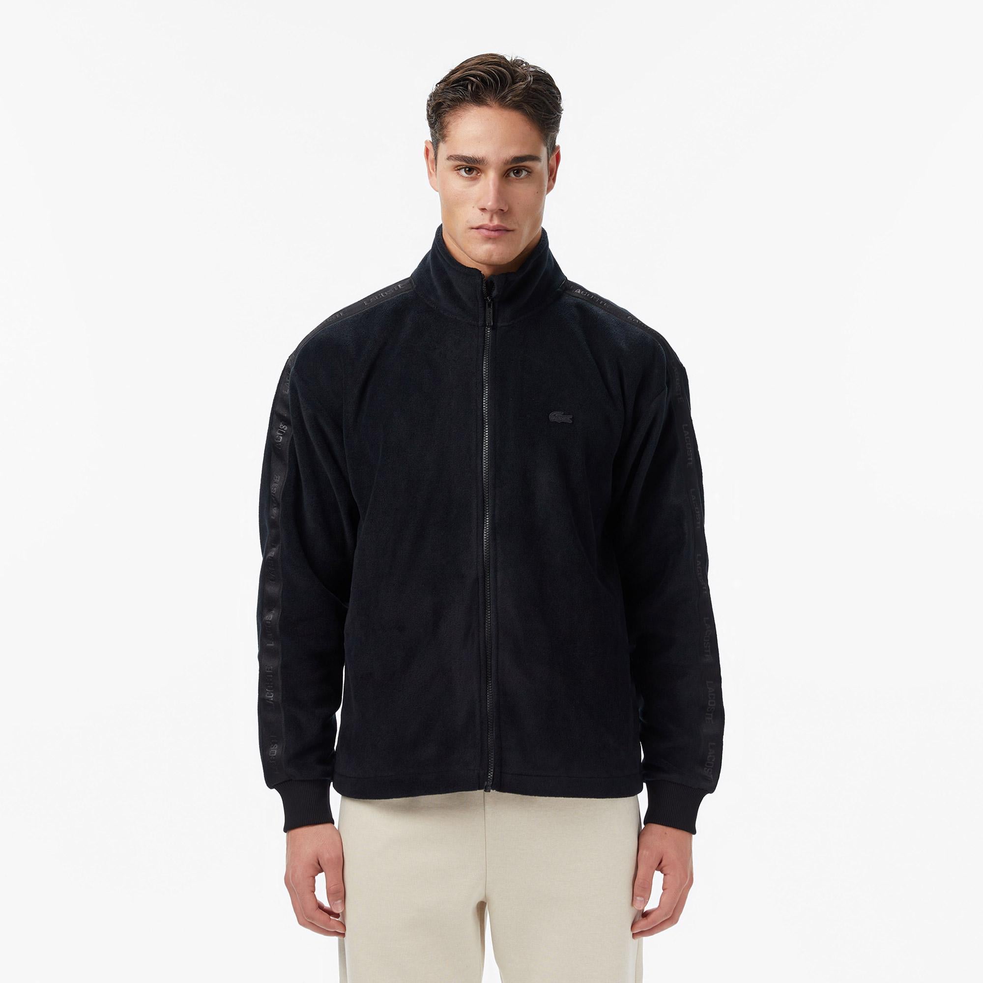 Lacoste Erkek Loose Fit Fermuarlı Siyah Sweatshirt