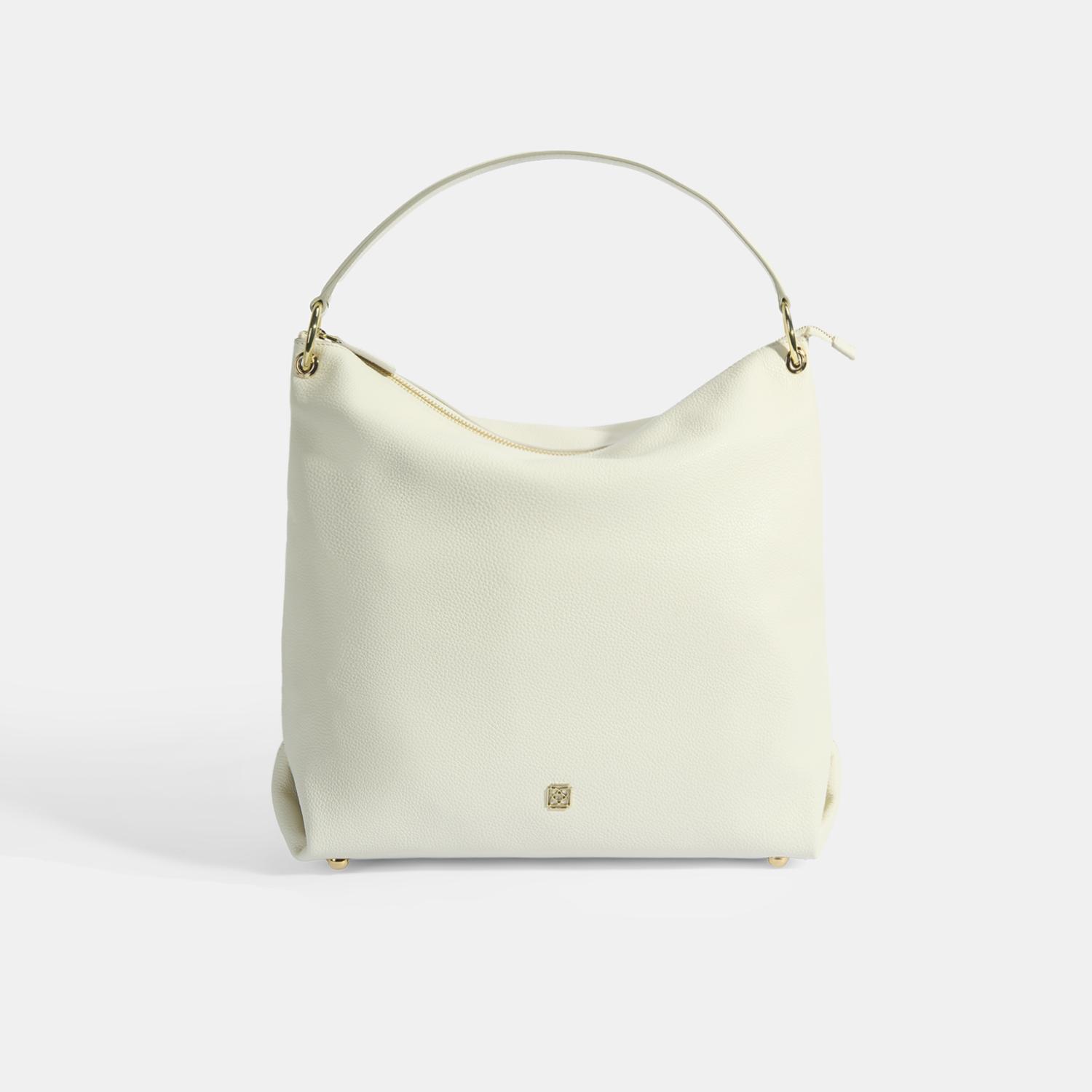 Kadın Beyaz Deri Omuz Çantası