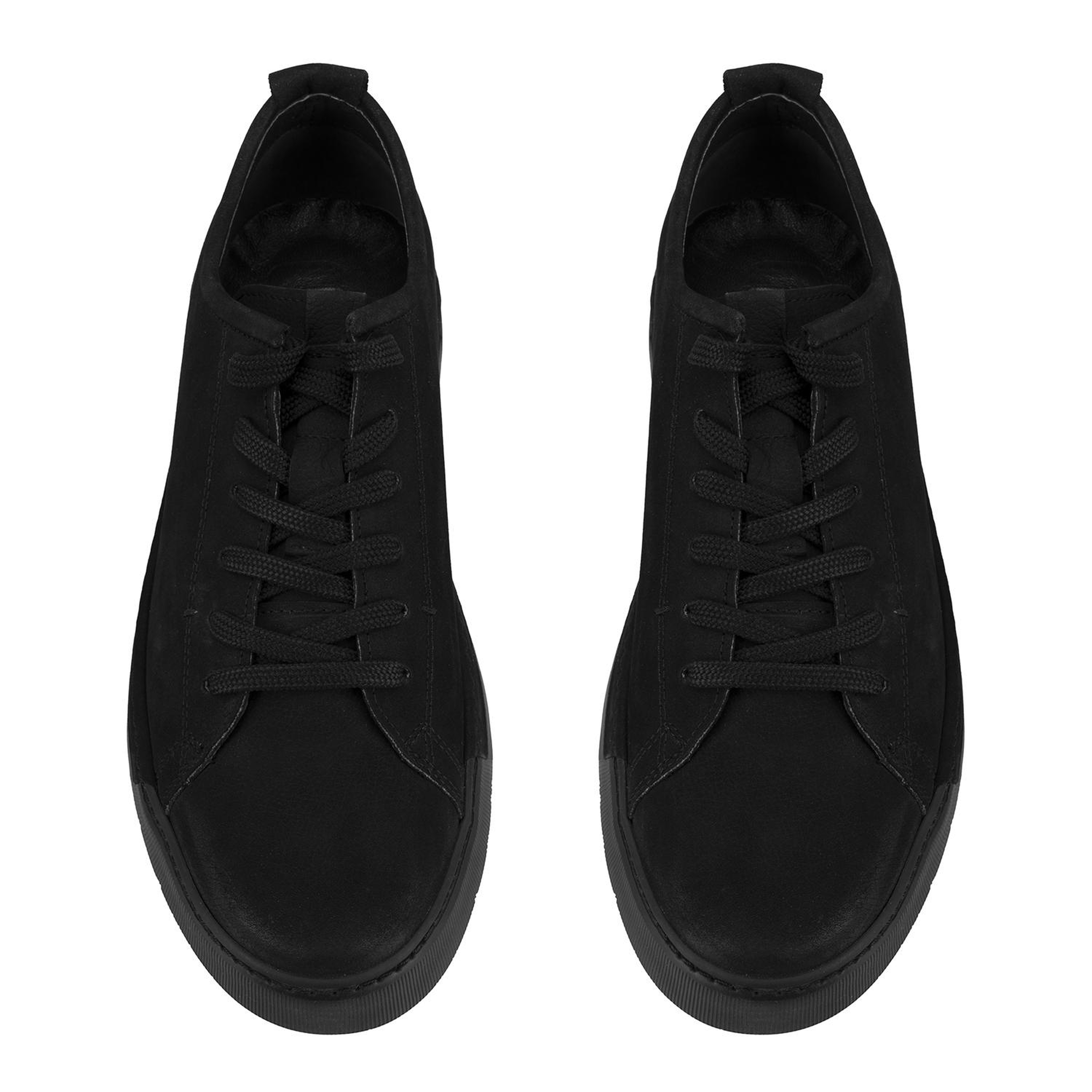 Estevan Siyah Erkek Nubuk Deri Günlük Ayakkabı