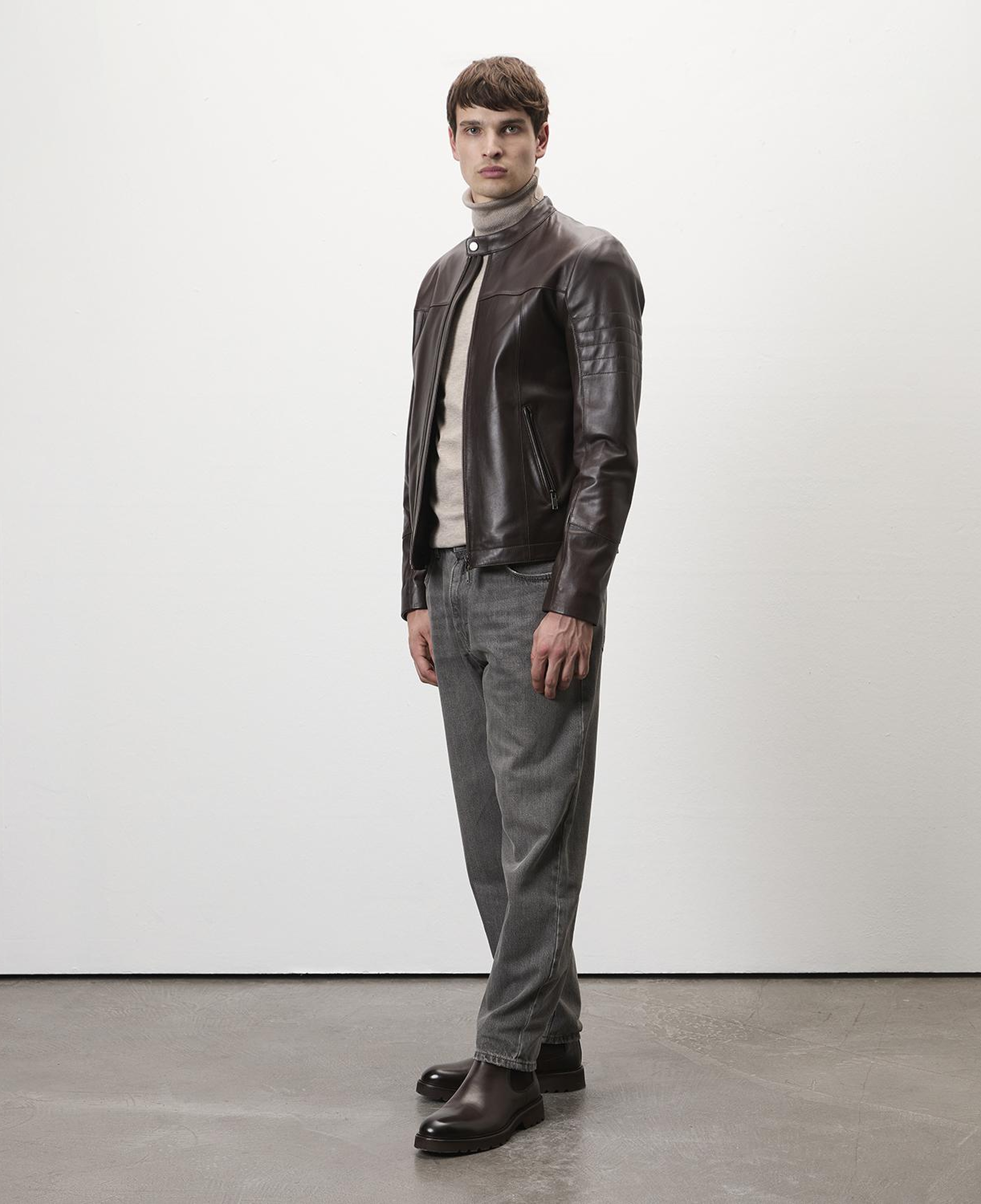 Jason Kahve Erkek Deri Mont