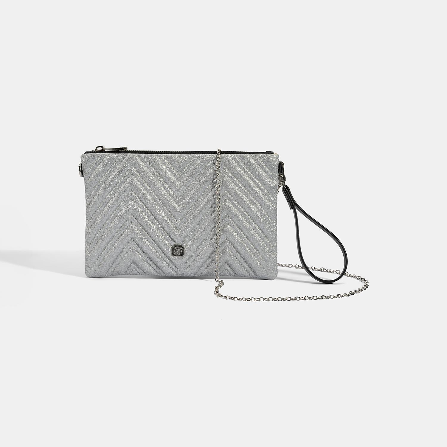 Kadın Gümüş Omuz Askılı Portföy Çanta