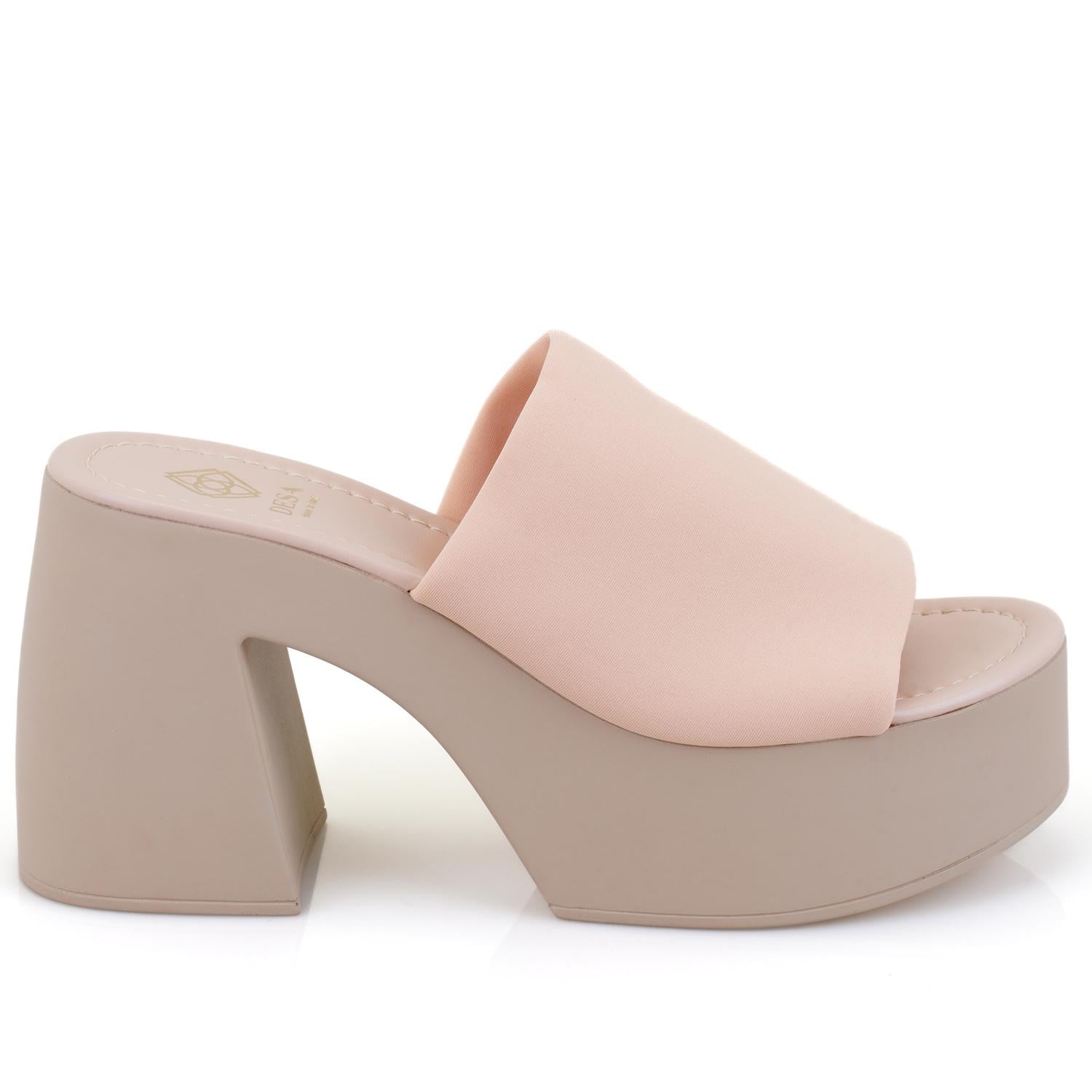 Haley Bej Kadın Platform Topuklu Terlik