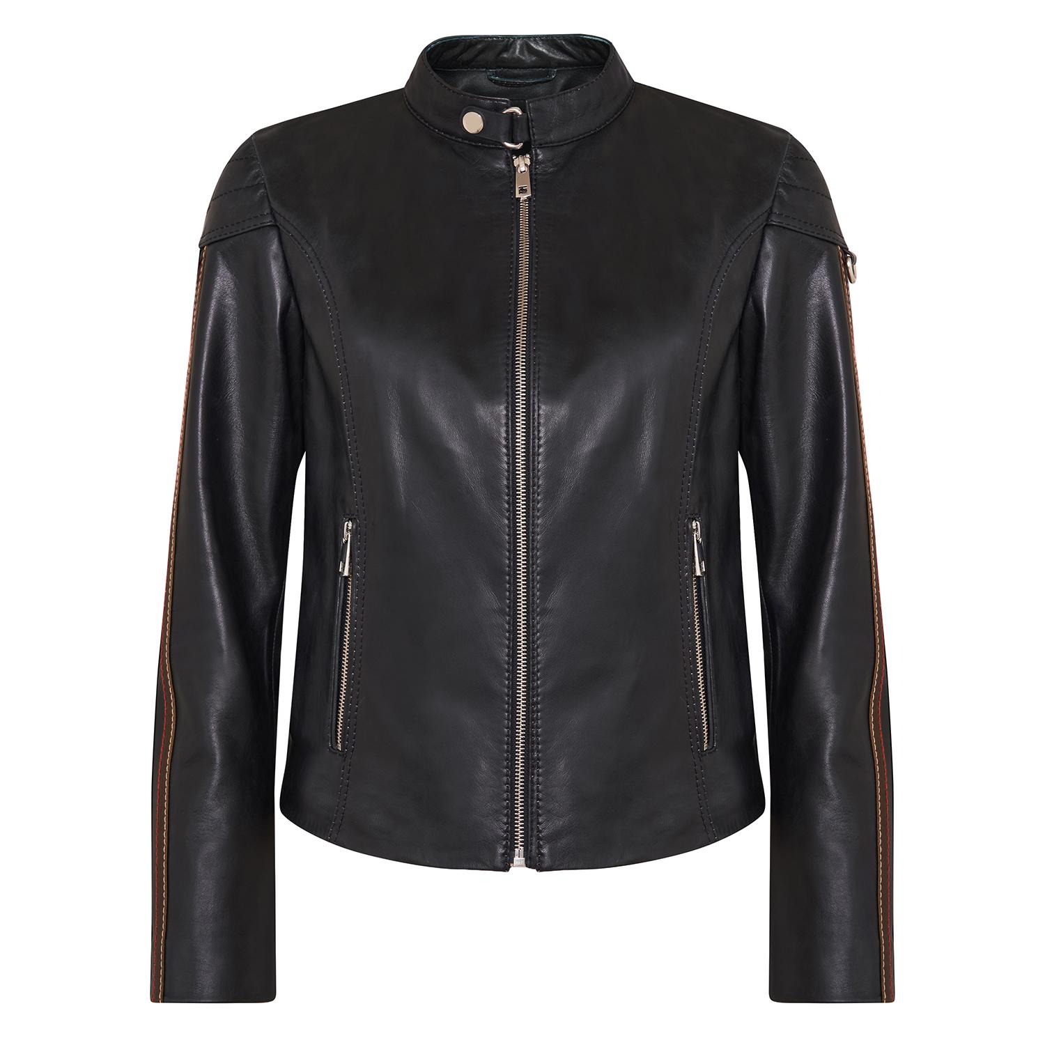 Ilaria Lacivert Kadın Deri Ceket