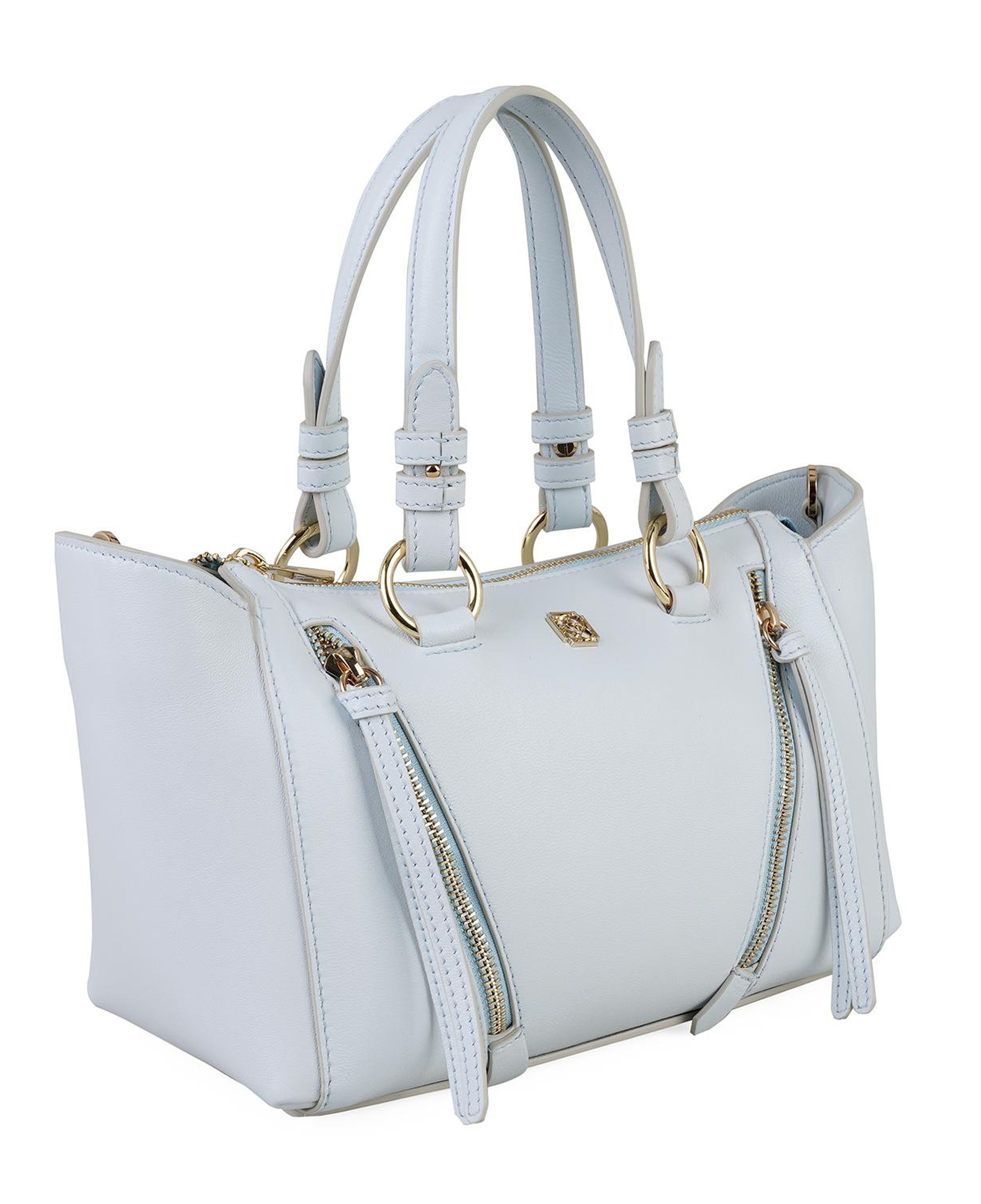 Garten Mavi Kadın Deri El Çantası