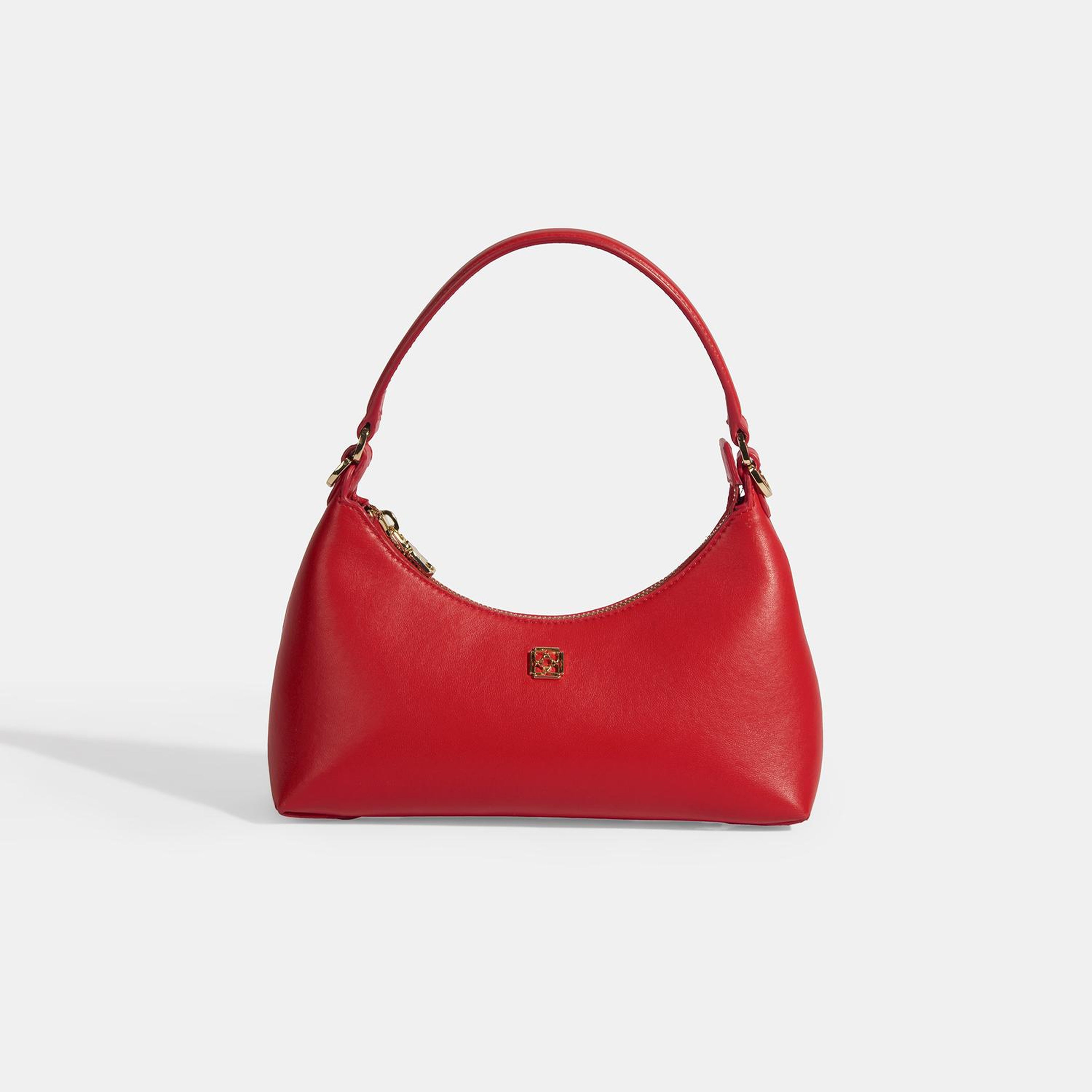 Kadın Kırmızı Omuz Askılı Mini Deri El Çantası