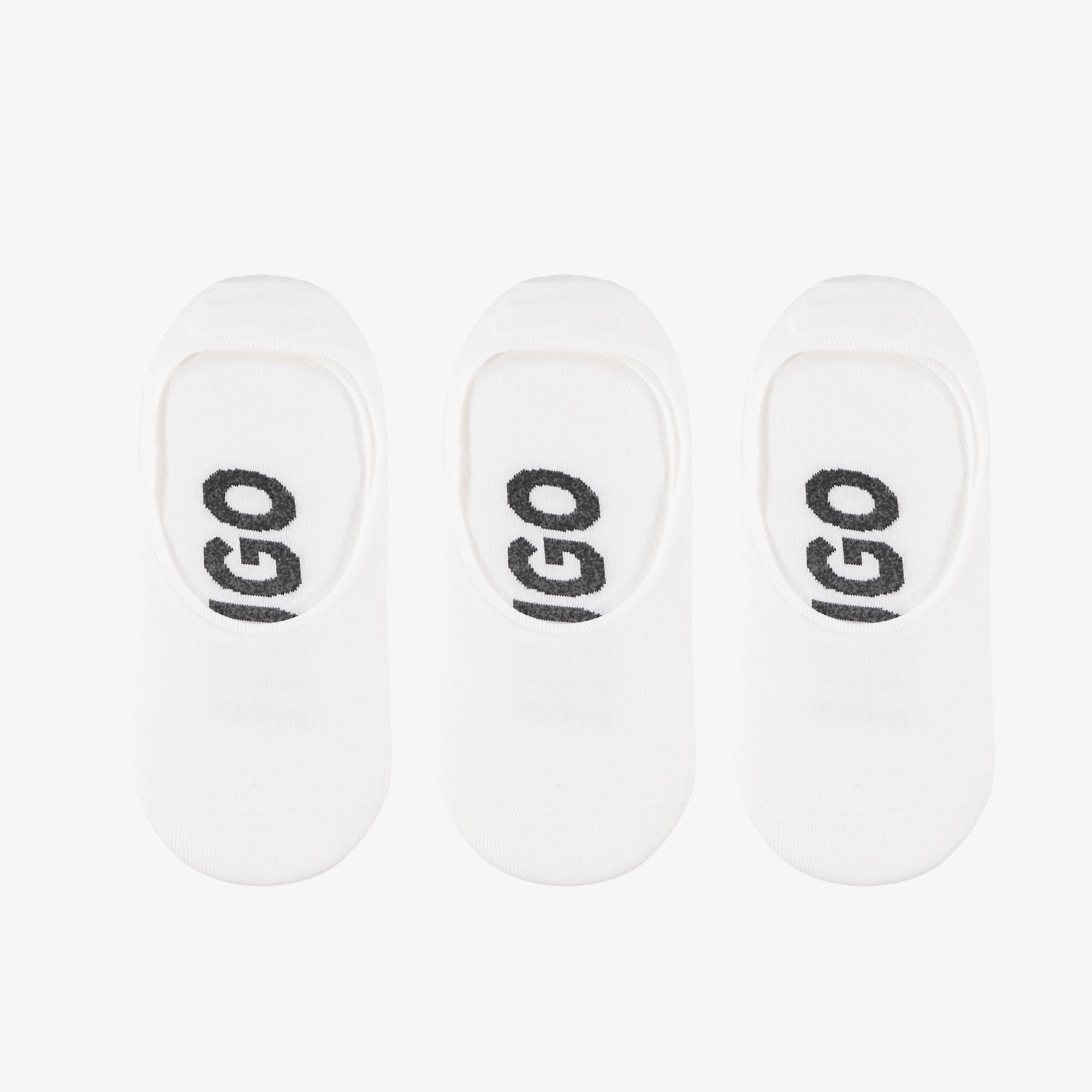 Hugo Logo Erkek Beyaz 3'Lü Çorap