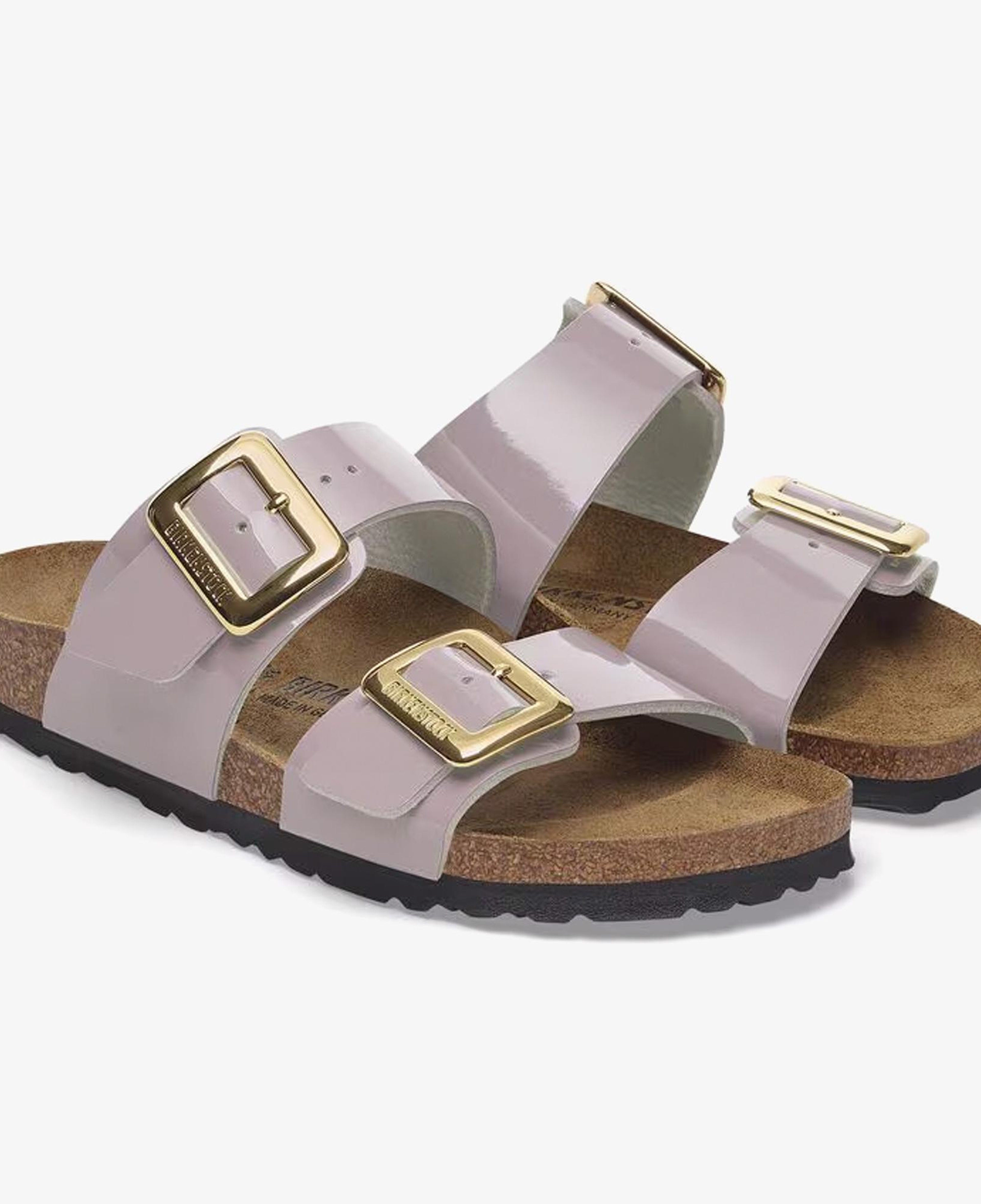 Birkenstock Sydney Cushion Buckle Bf Patent Kadın Mor Terlik