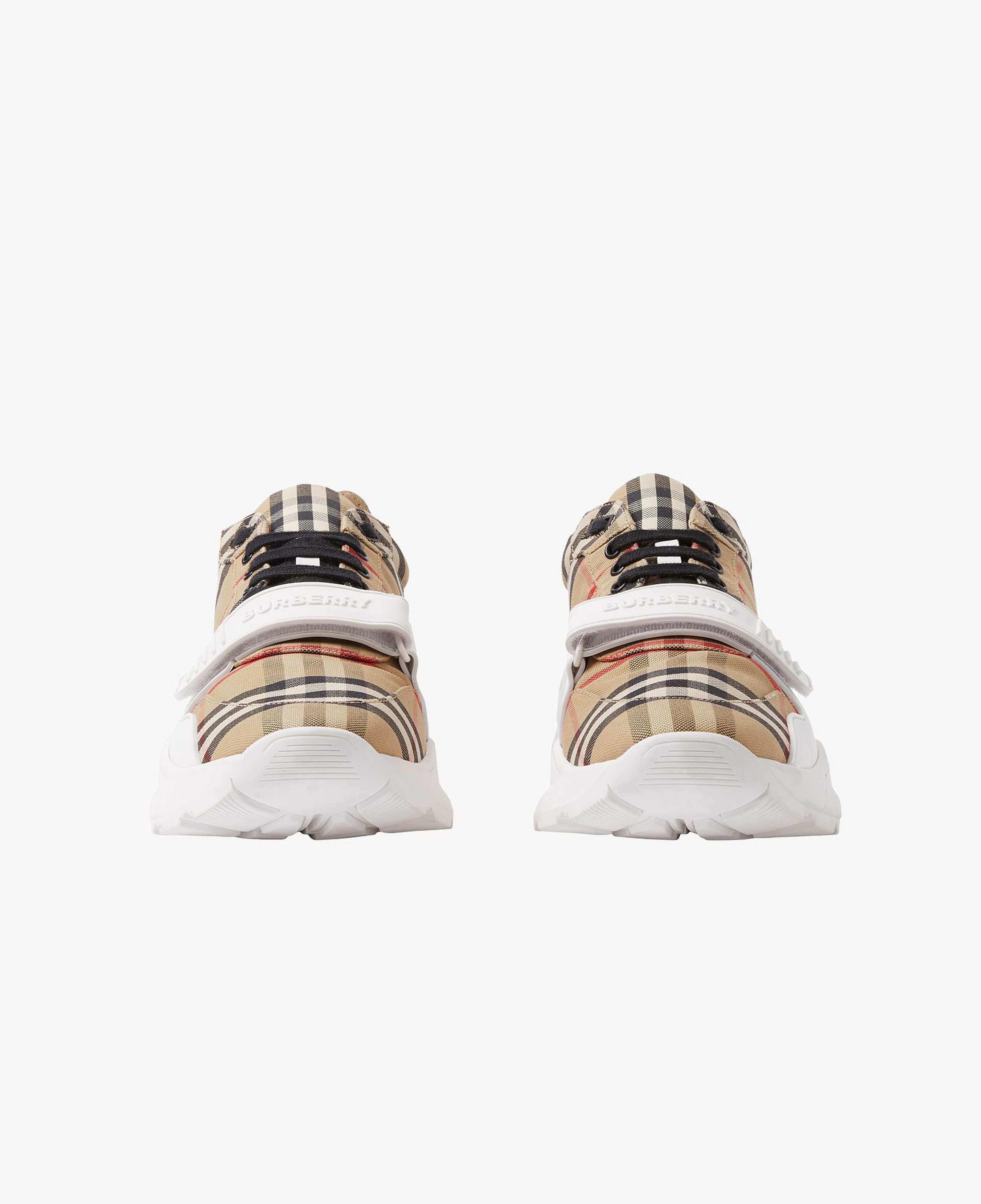 Burberry Check, Suede and Leather Erkek Bej Sneaker
