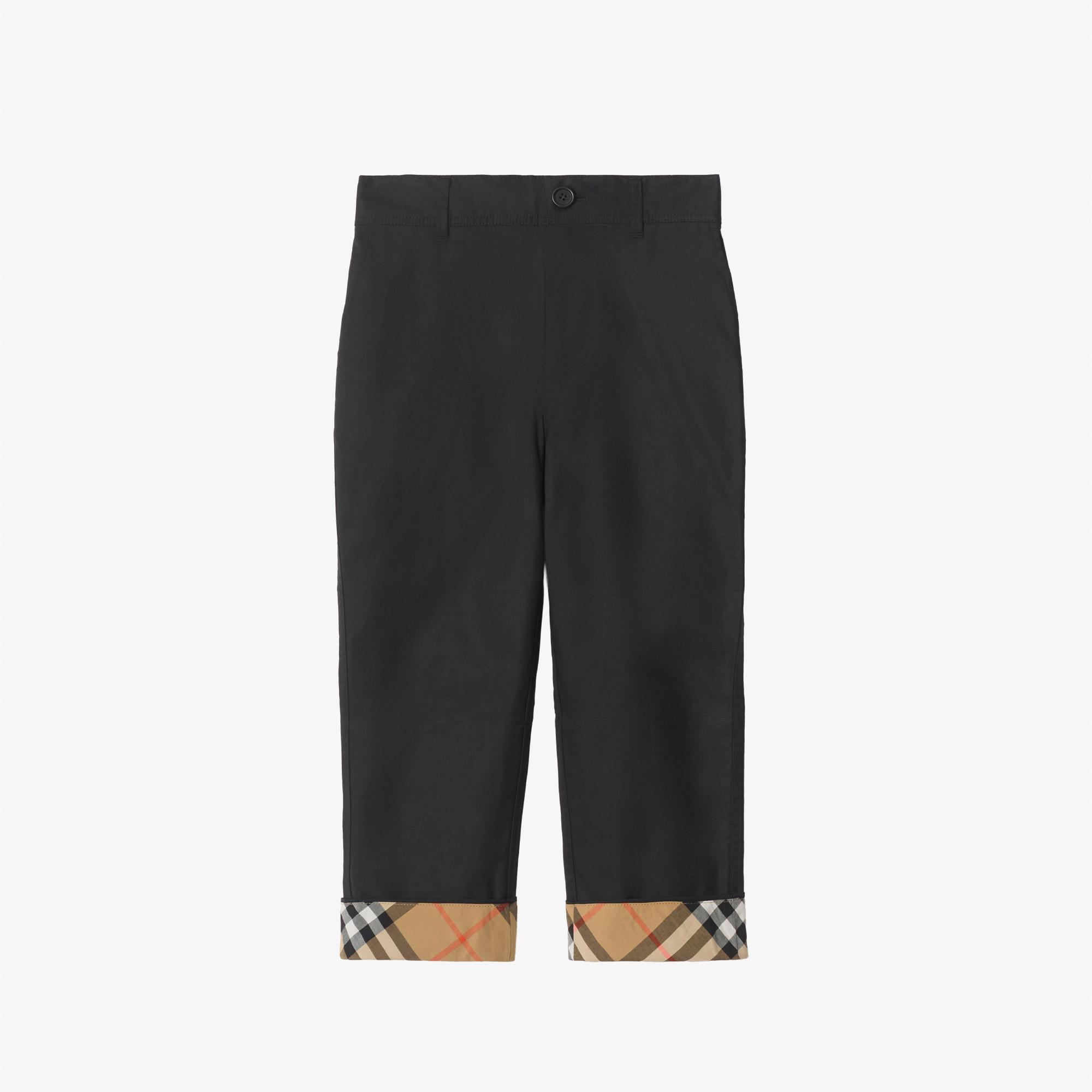 Burberry Sheldon Check Çocuk Siyah Pantolon