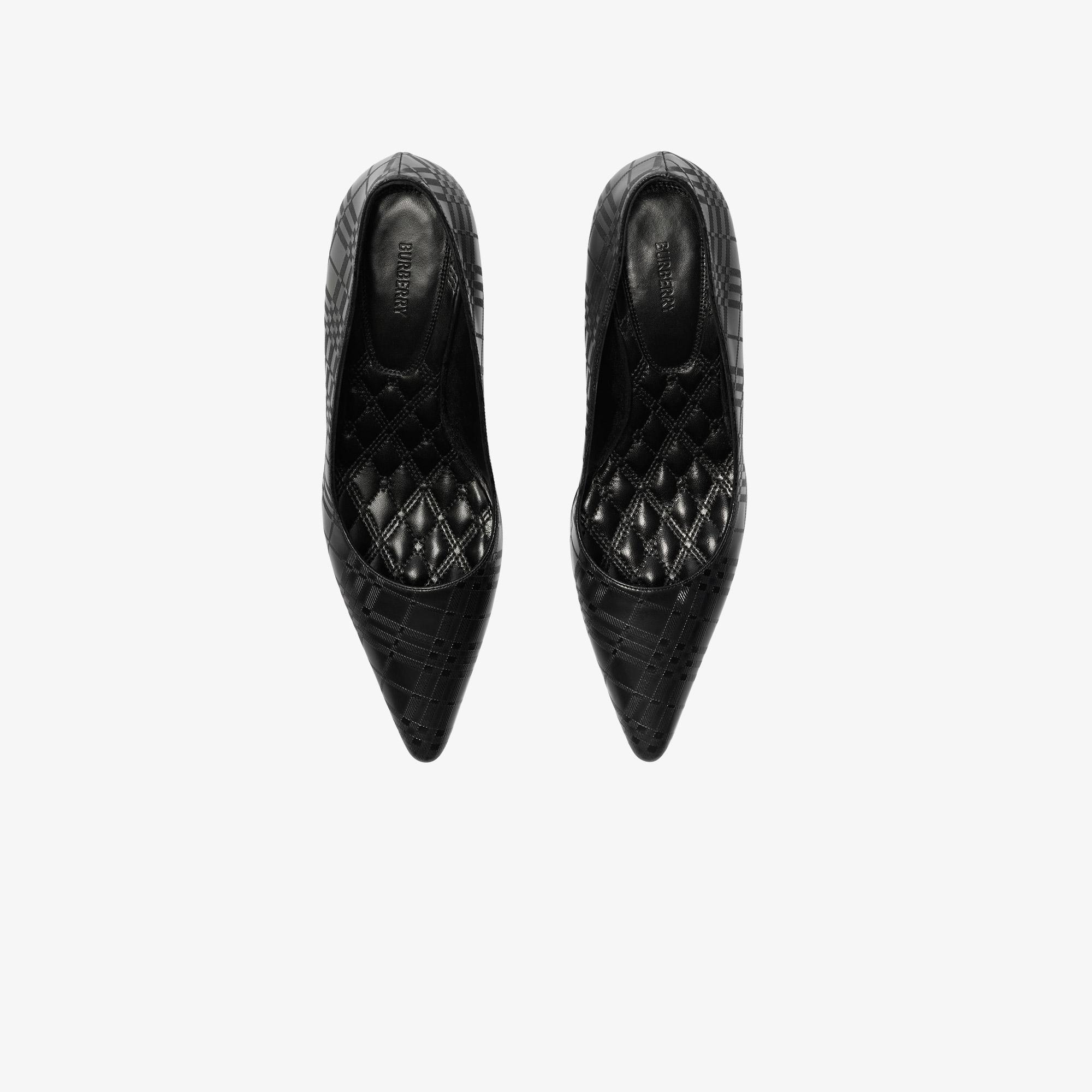 Burberry Dame Leather Pump Kadın Siyah Topuklu Ayakkabı