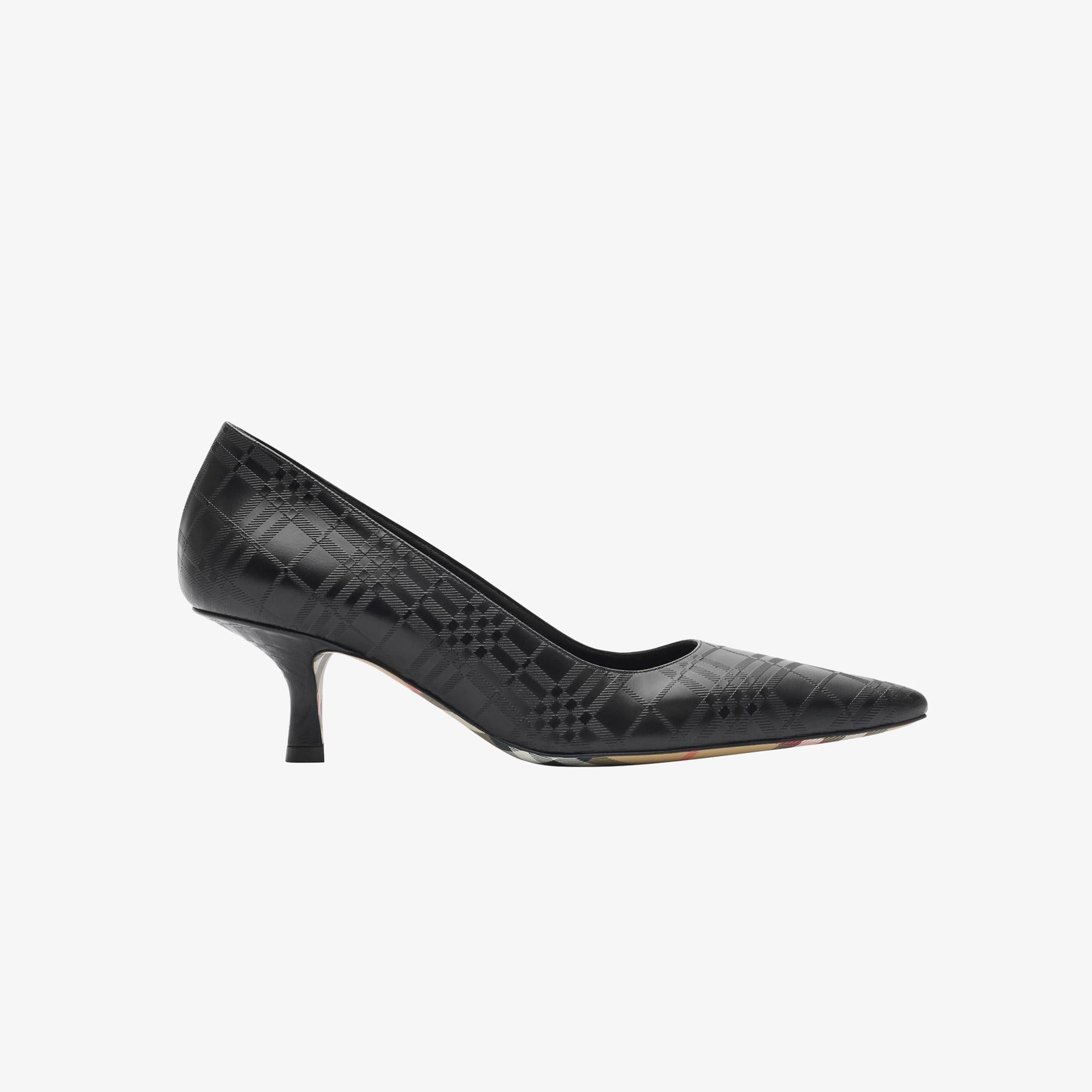 Burberry Dame Leather Pump Kadın Siyah Topuklu Ayakkabı