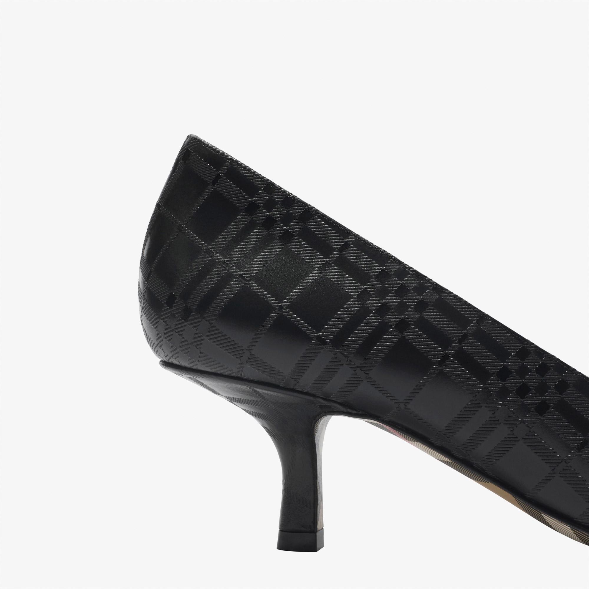 Burberry Dame Leather Pump Kadın Siyah Topuklu Ayakkabı