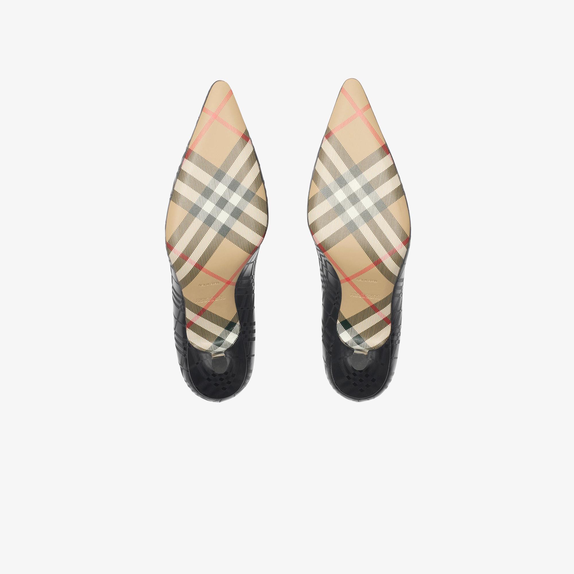 Burberry Dame Leather Pump Kadın Siyah Topuklu Ayakkabı