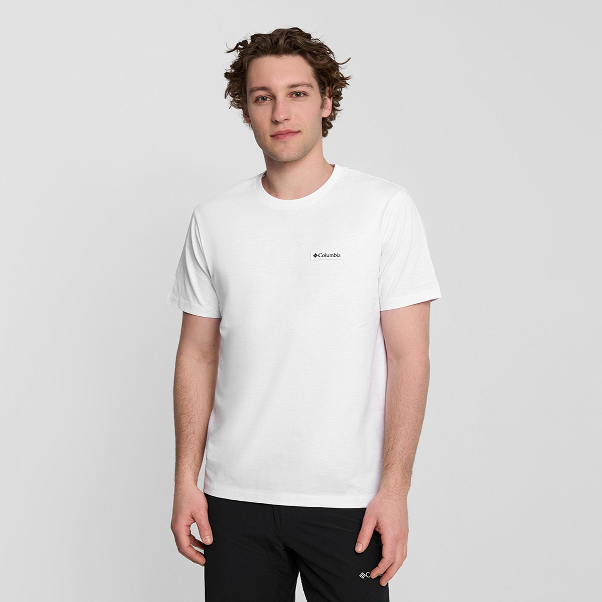Columbia Csc Gem Label Erkek Beyaz T-Shirt
