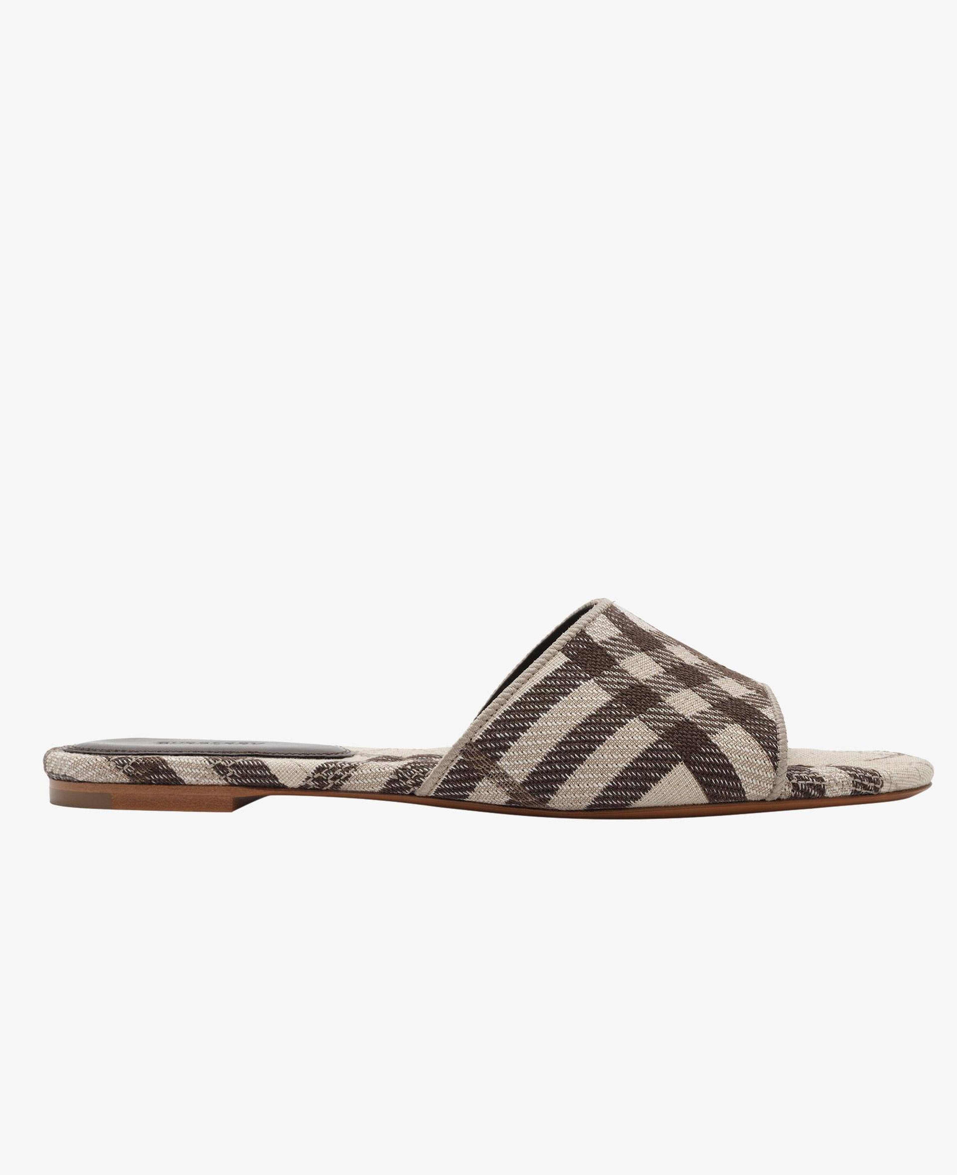 Burberry Sloane Check Kadın Bej Terlik