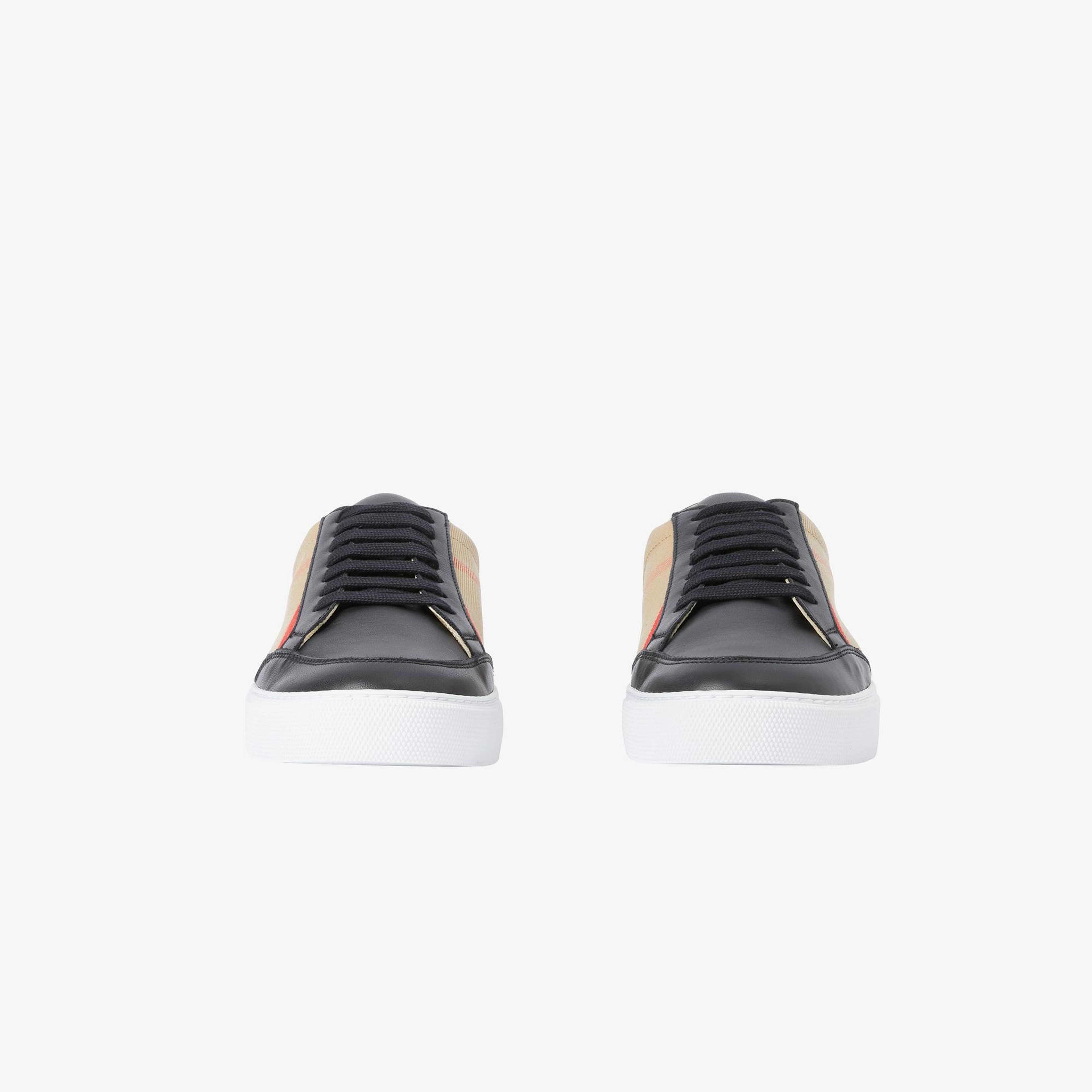 Burberry House Check and Leather Kadın Siyah Sneaker