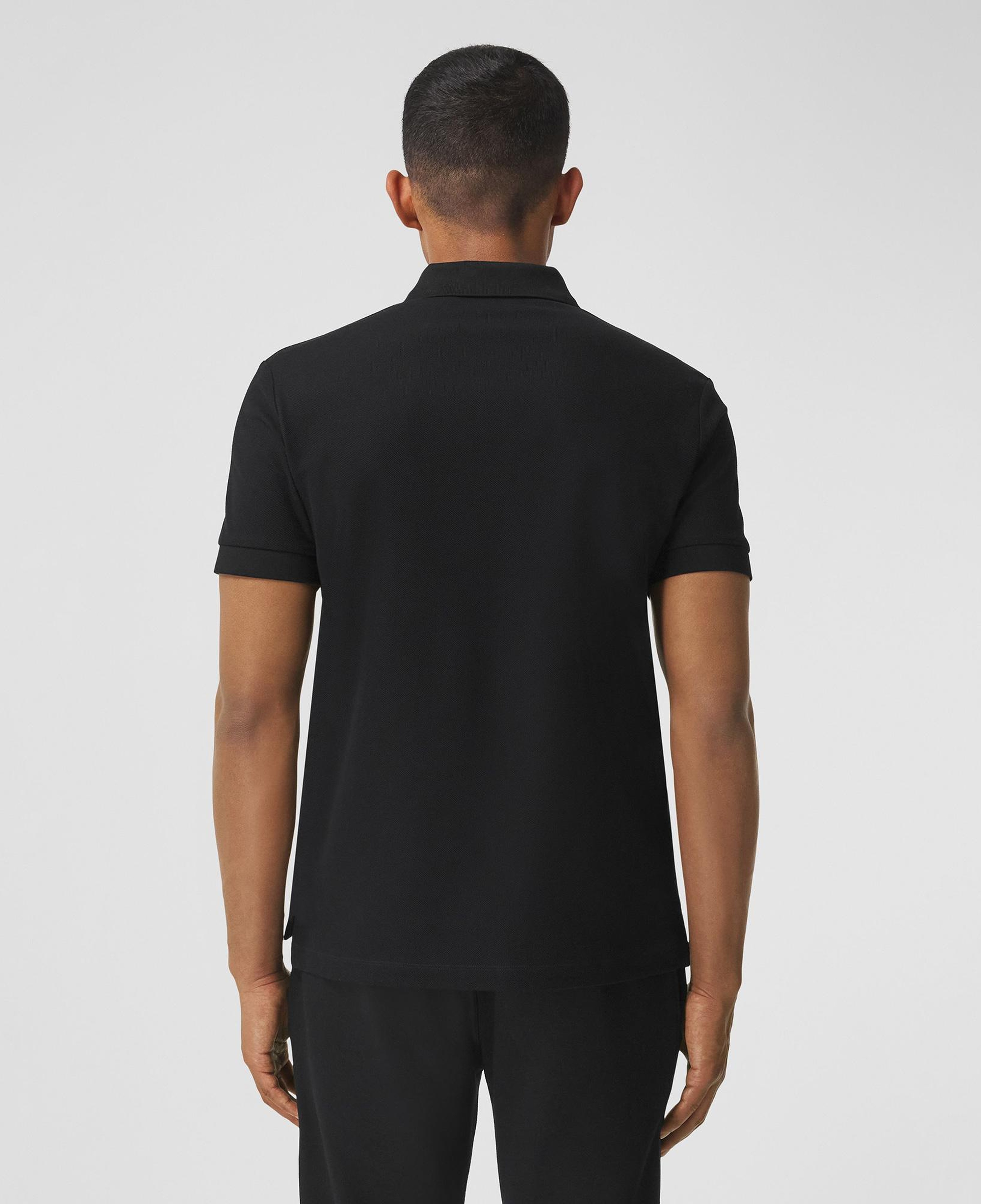 Burberry Eddie Monogram Motif Cotton Piqu Erkek Siyah Polo