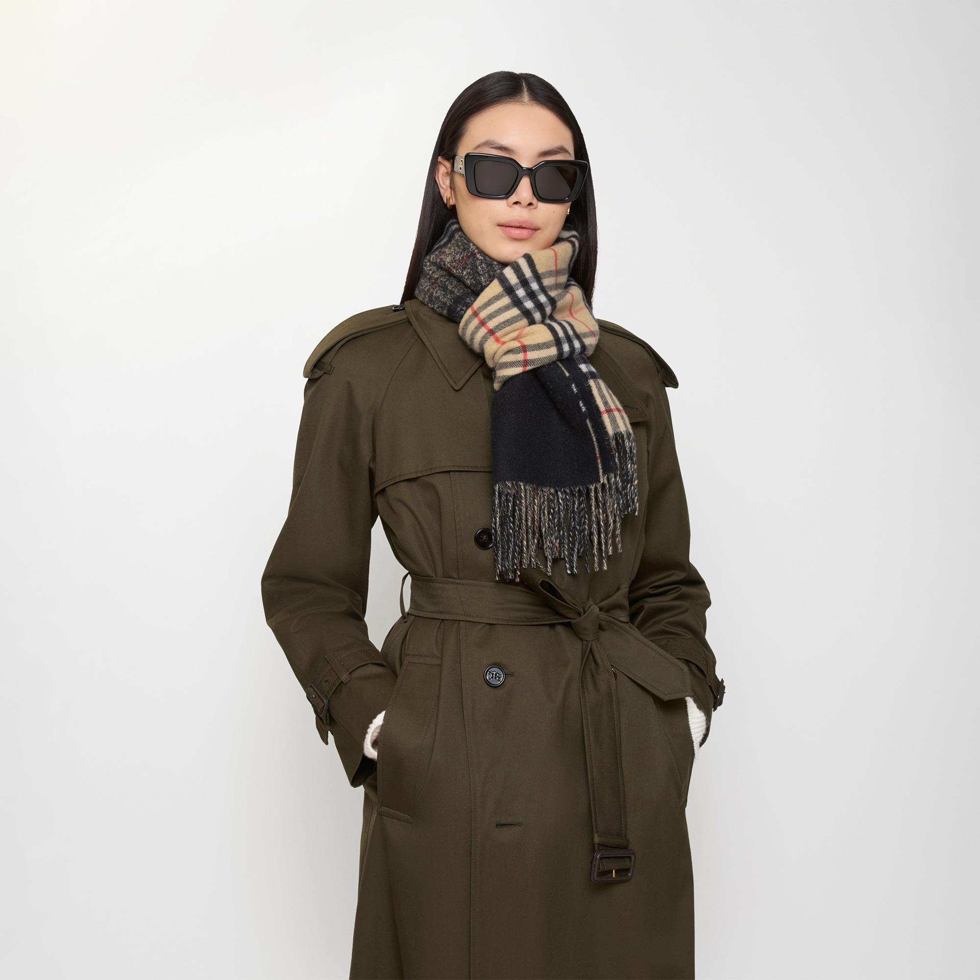 Burberry Gradıent Check Kadın Bej Atkı