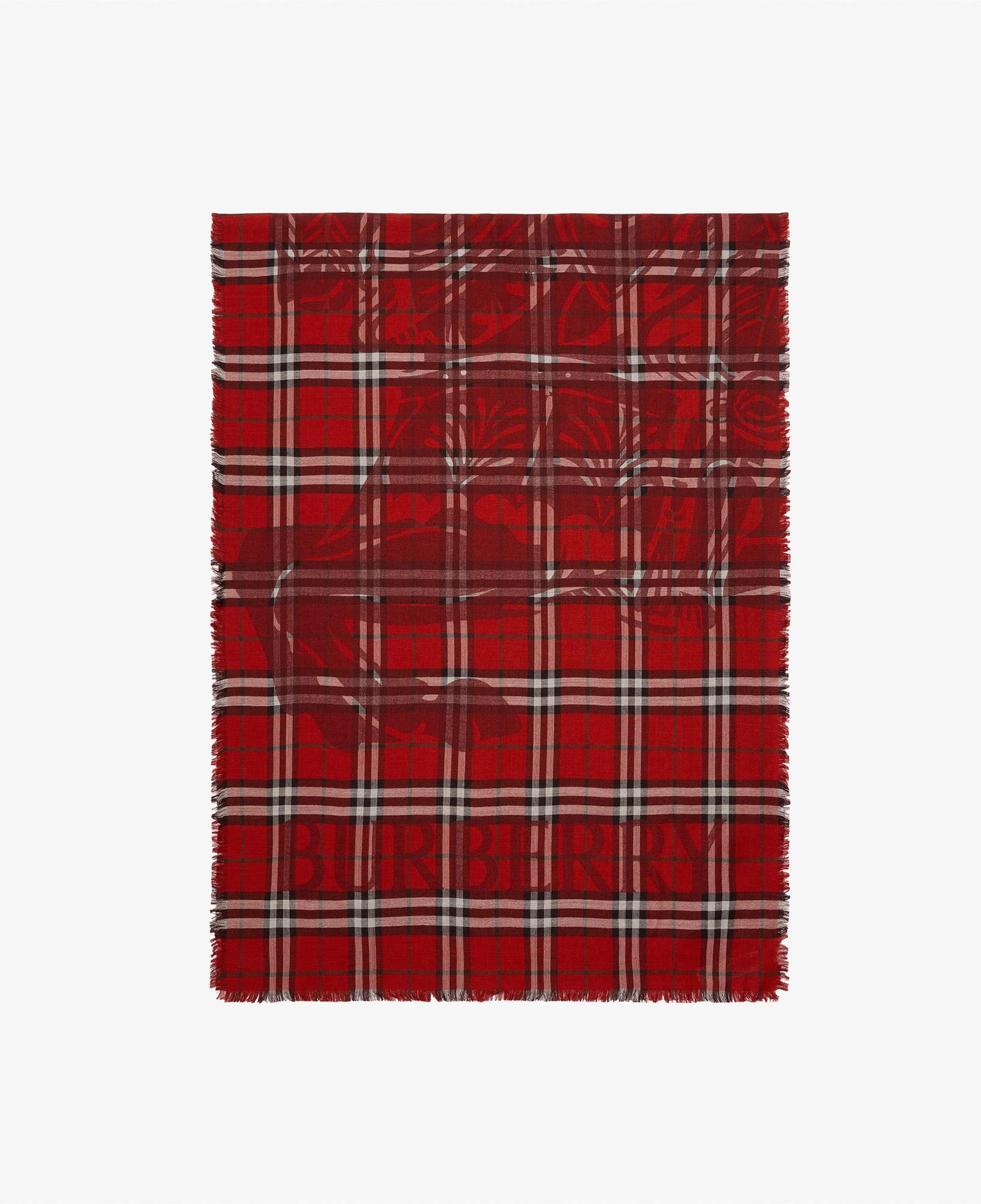 Burberry 200X70 Ekd Check Kadın Kırmızı Atkı